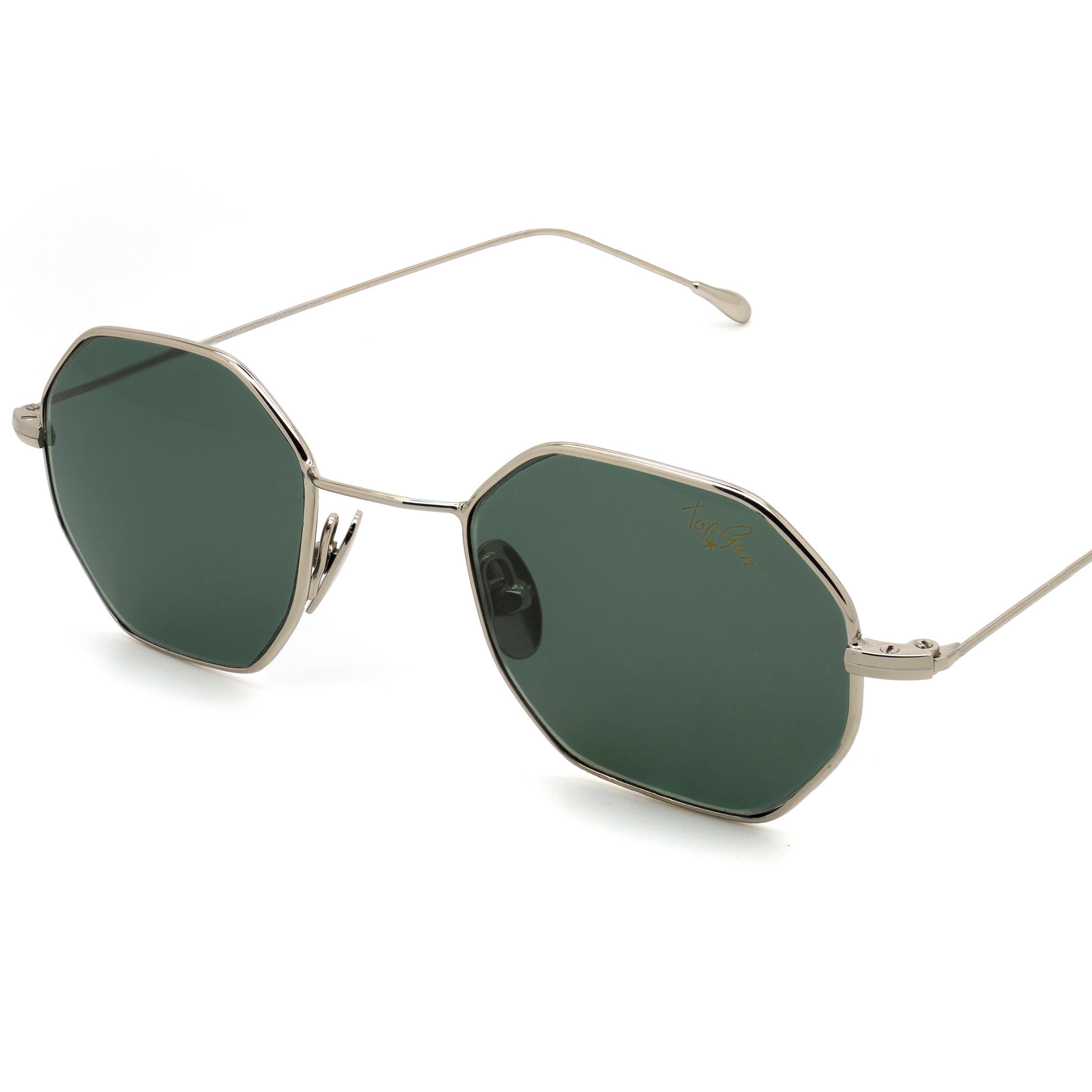 Top Gun hexagonal vintage sunglasses, ITALY 90s In New Condition For Sale In Santa Clarita, CA