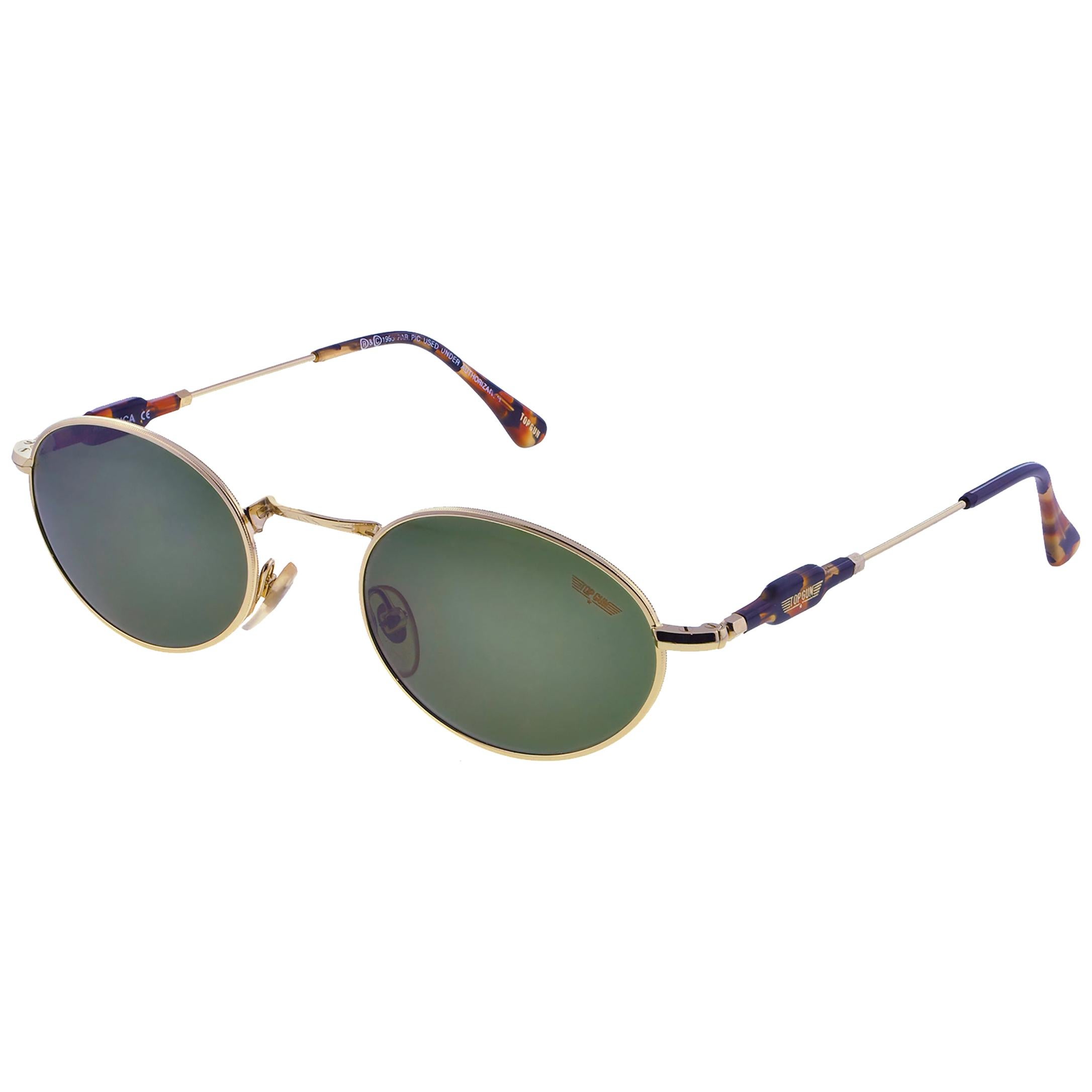 Top Gun ovale Vintage-Sonnenbrille, Italien 90er Jahre im Angebot