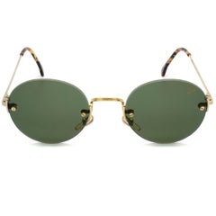 Top Gun round rimless vintage sunglasses, Italy 90s