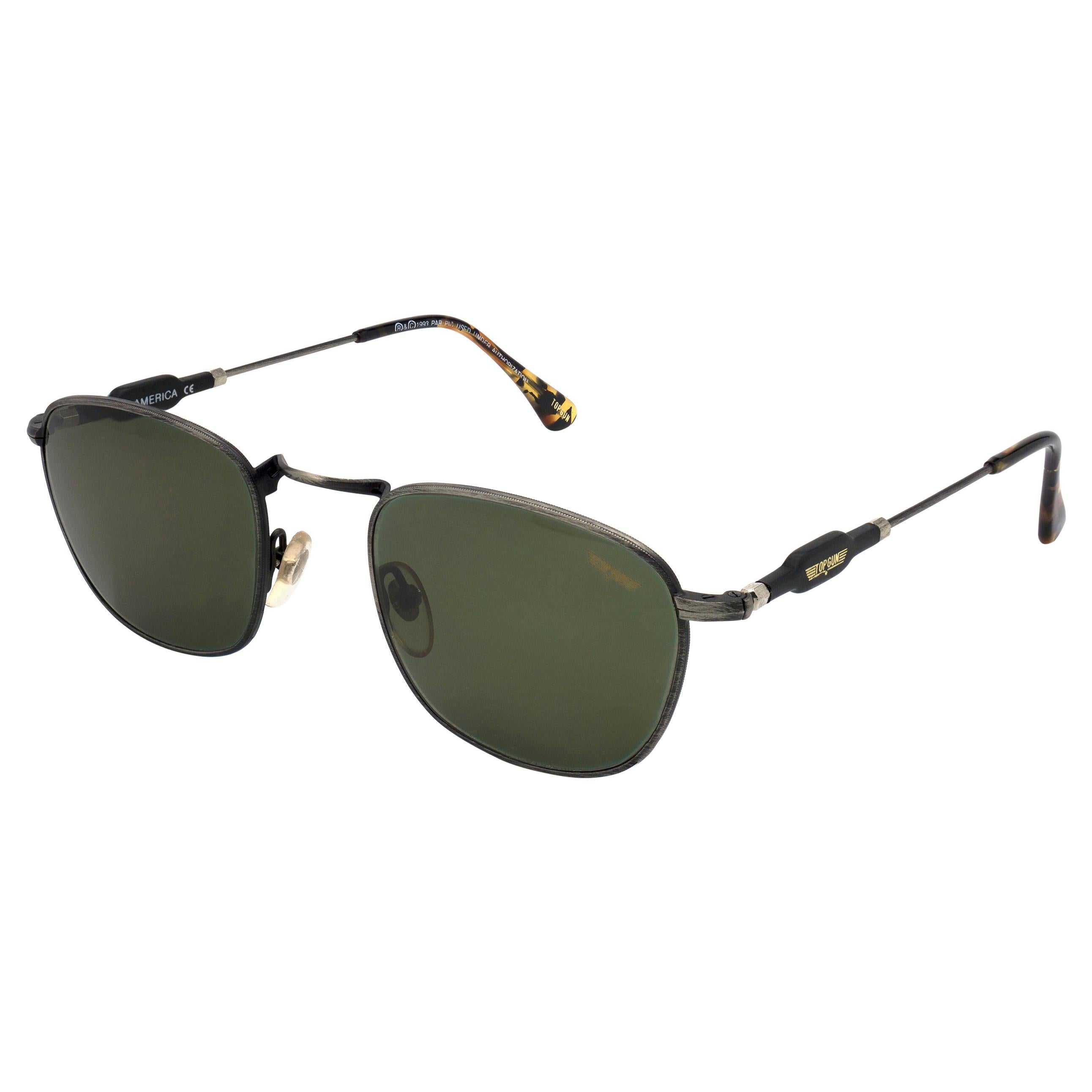 Top Gun square vintage sunglasses, Italy 90s For Sale