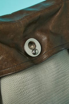 Top handle bag MUSE in leather and suede Yves Saint Laurent Rive Gauche