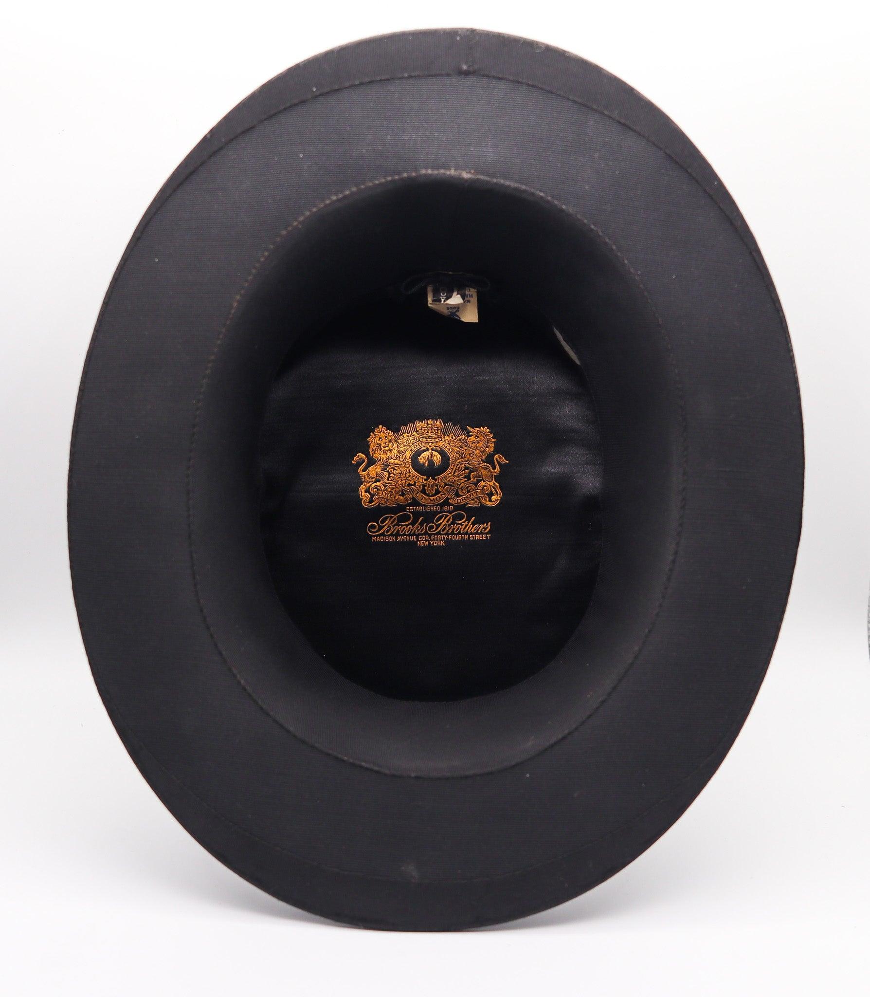 TOP-HAT 1920 Antiguo Sombrero Deco En Seda Con Por Los Hermanos Brooks En Caja Redonda Hecho a mano en venta