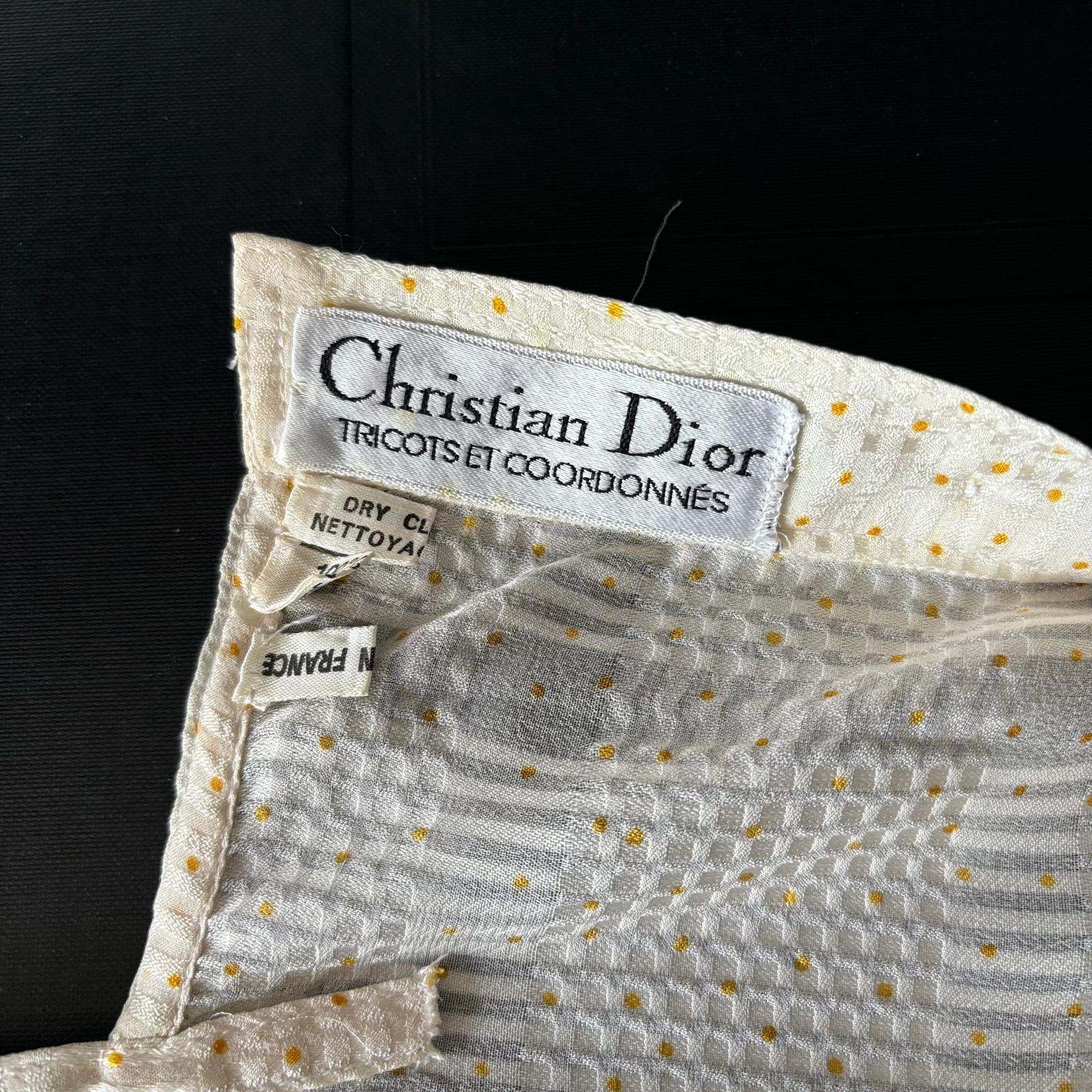 Top in seta Christian Dior anni80 nuovo in vendita 2