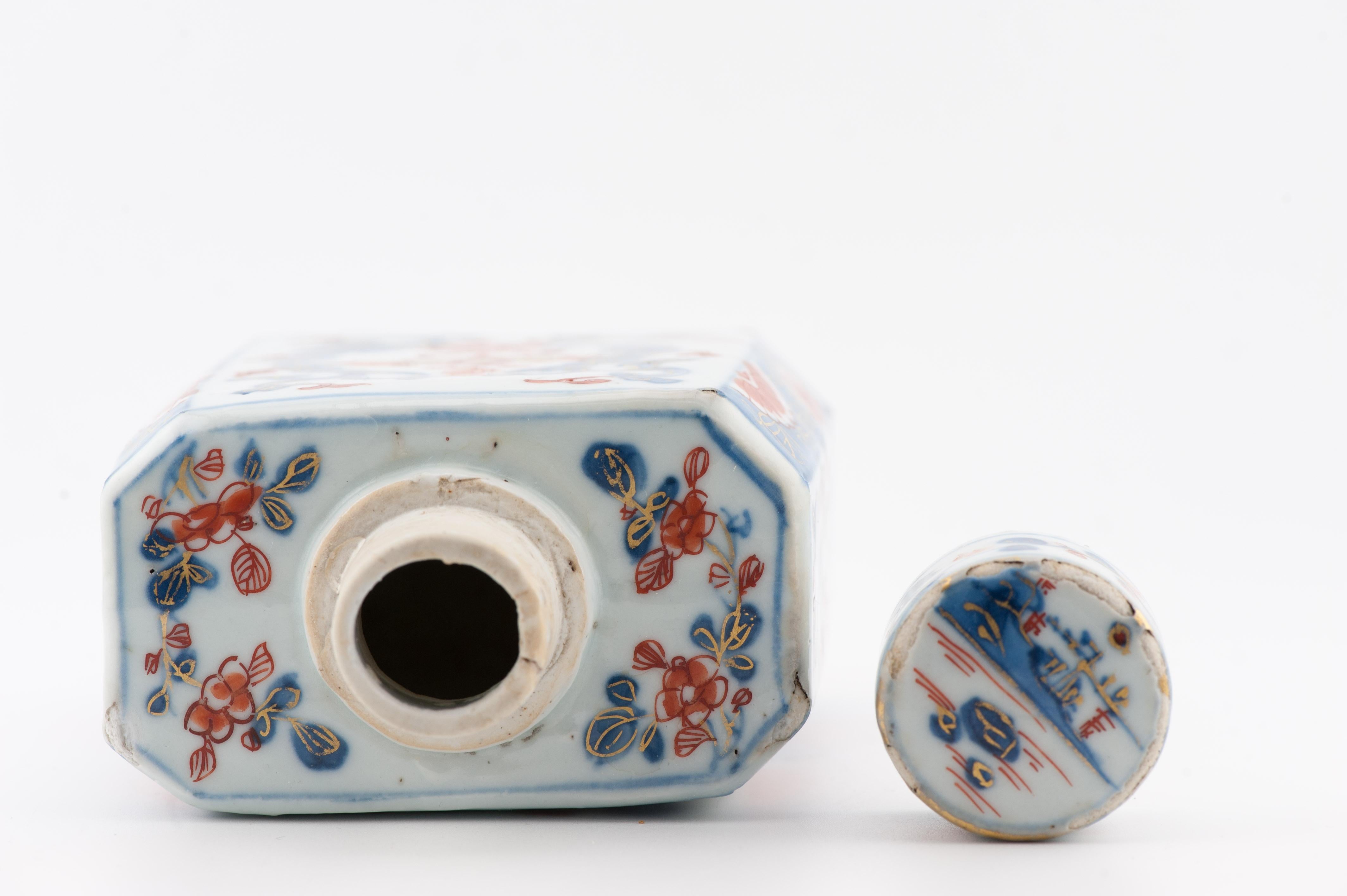 Top Level Antique Kangxi Period Imari Tea Caddy Chinese China Porcelain For Sale 10