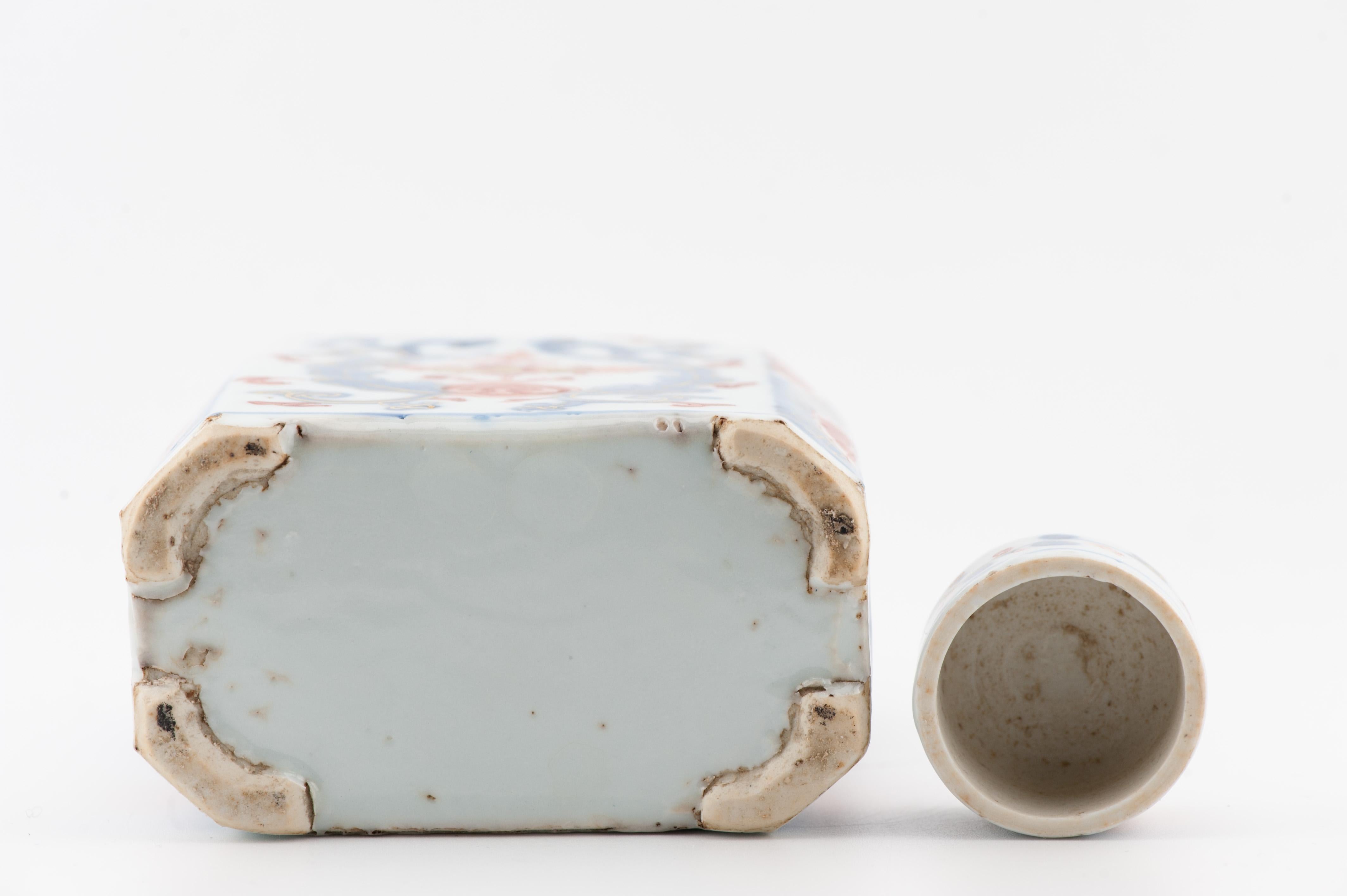 Top Level Antique Kangxi Period Imari Tea Caddy Chinese China Porcelain For Sale 11