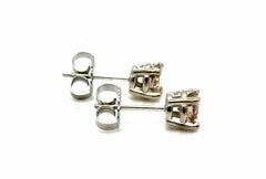 Top-Light Brown Diamant Ohrstecker .75ct Rund Brillant 14K Weißgold