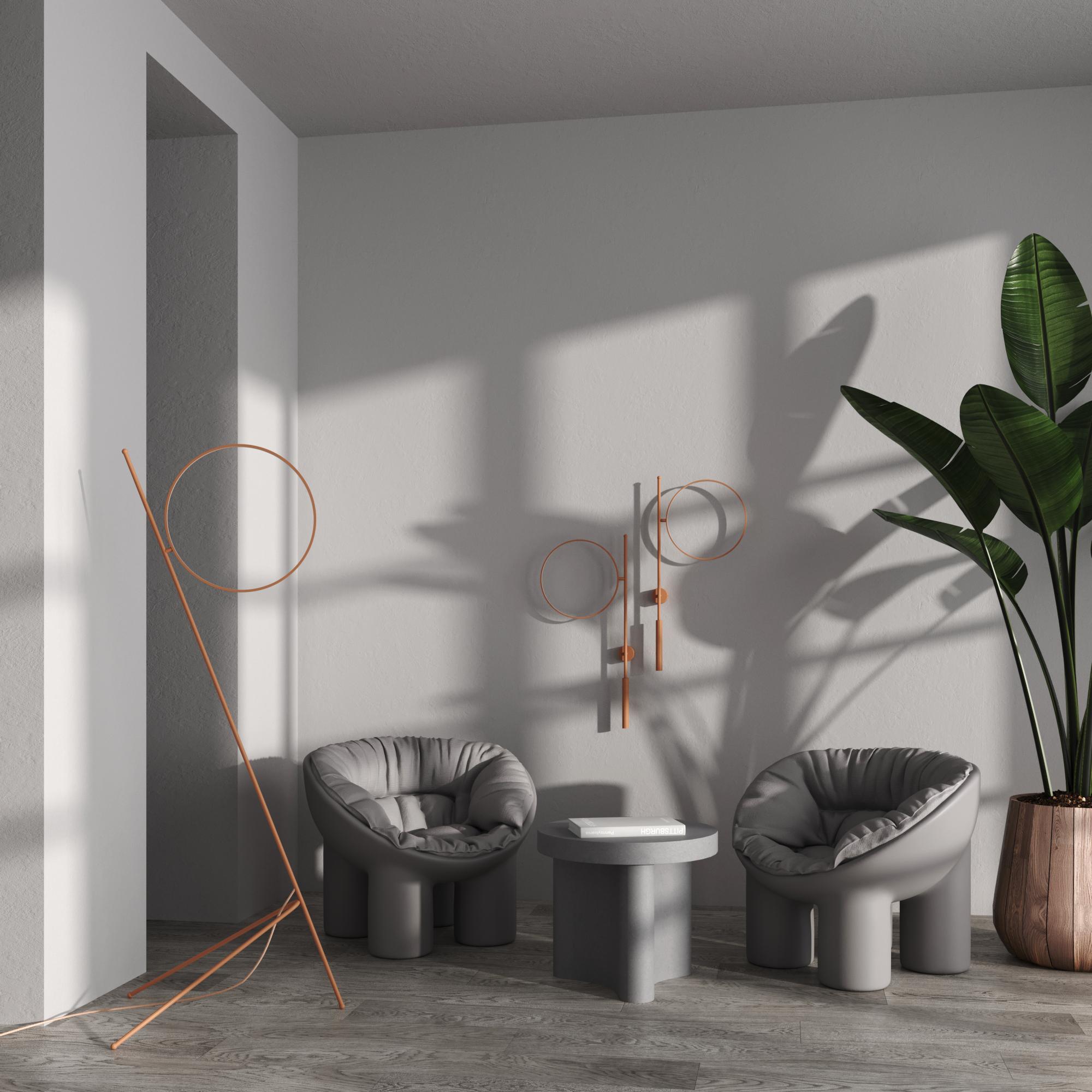 Contemporary Top Modern Floor Lamp, Scandinavian Minimalist Lighting For Sale