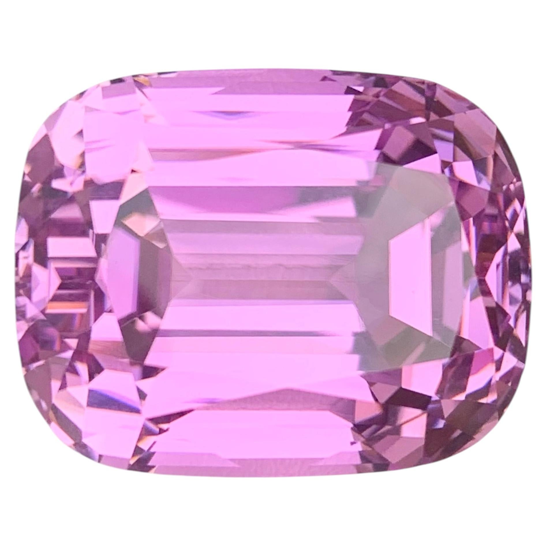 Top Natural Loose Pink Kunzite Cushion Cut 93.10 Carat From Afghanistan