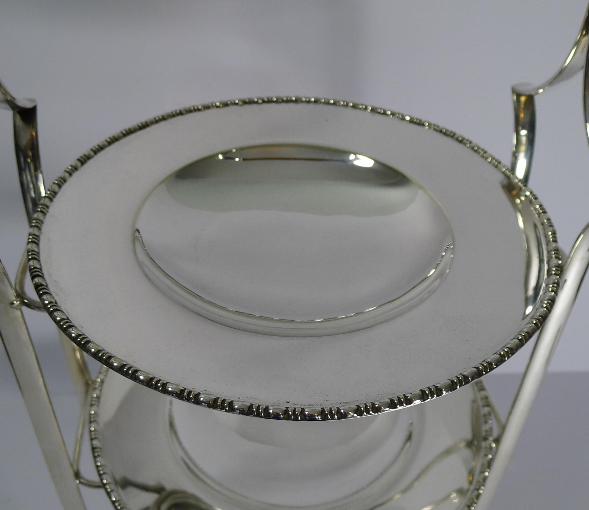 Top-Notch Large Antique Cake Stand by Mappin and Webb, circa 1910 3