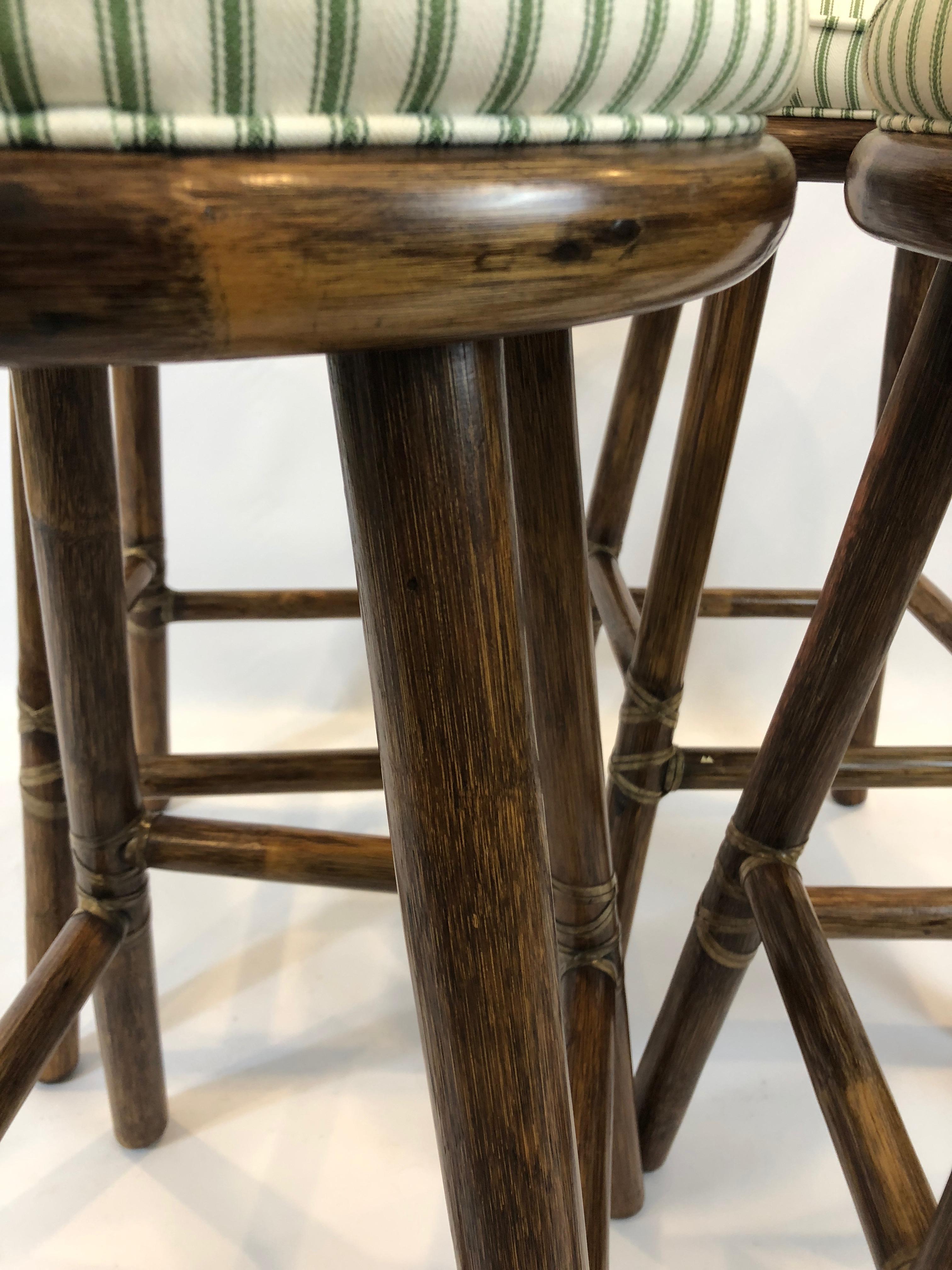 Top of the Line McGuire Set of 4 Bamboo Bar Stools 2