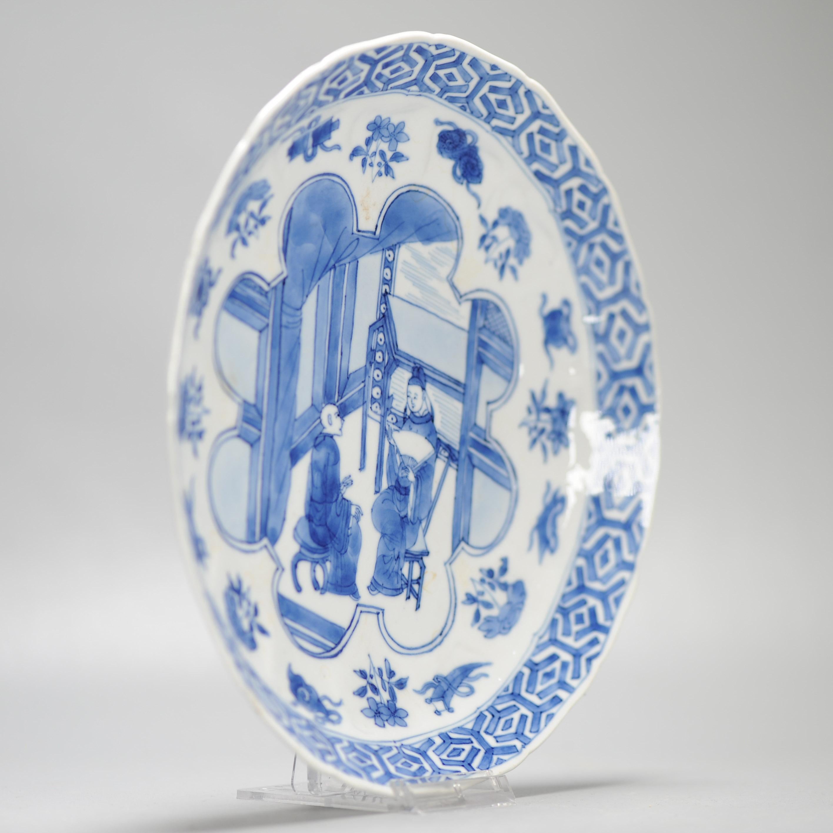Top Quality 17c Antique Chinese Porcelain Dish Kangxi Period Chenghua Mark 12