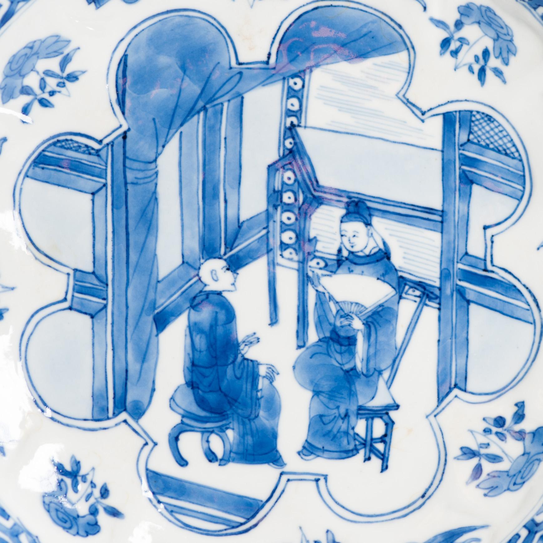 Qing Top Quality 17c Antique Chinese Porcelain Dish Kangxi Period Chenghua Mark