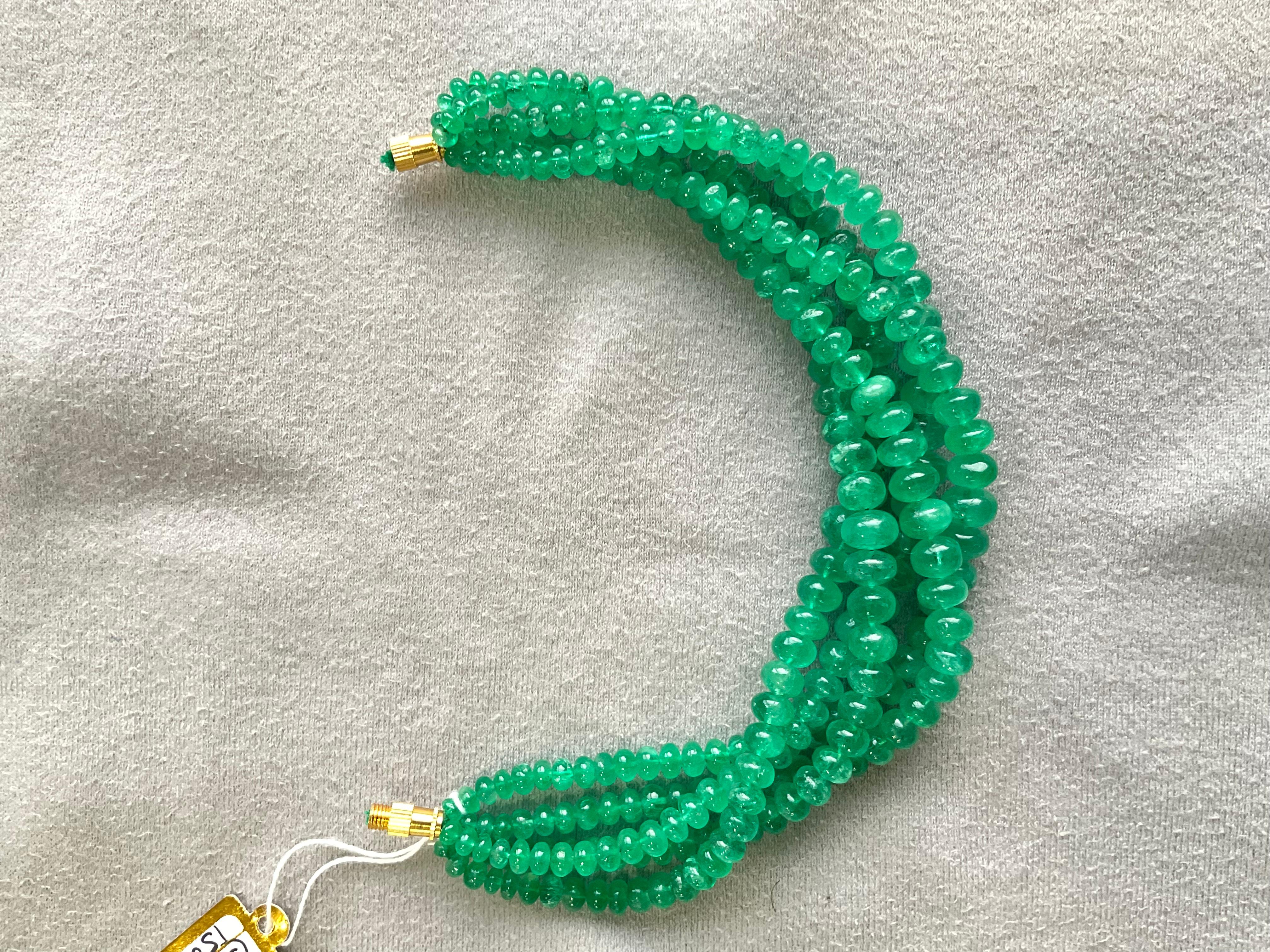 Top Quality 186.90 Carats Colombian Emerald Beads For high Jewelry Natural Gems For Sale 1