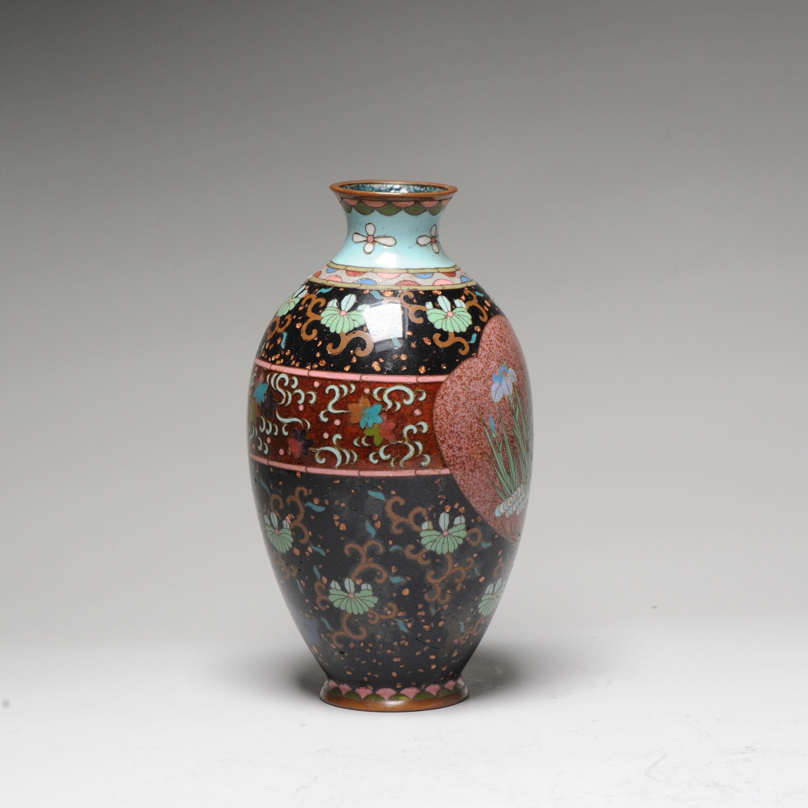  Top Quality 19c Antique Japanese Qing Period Bronze Cloisonne Vase For Sale 2