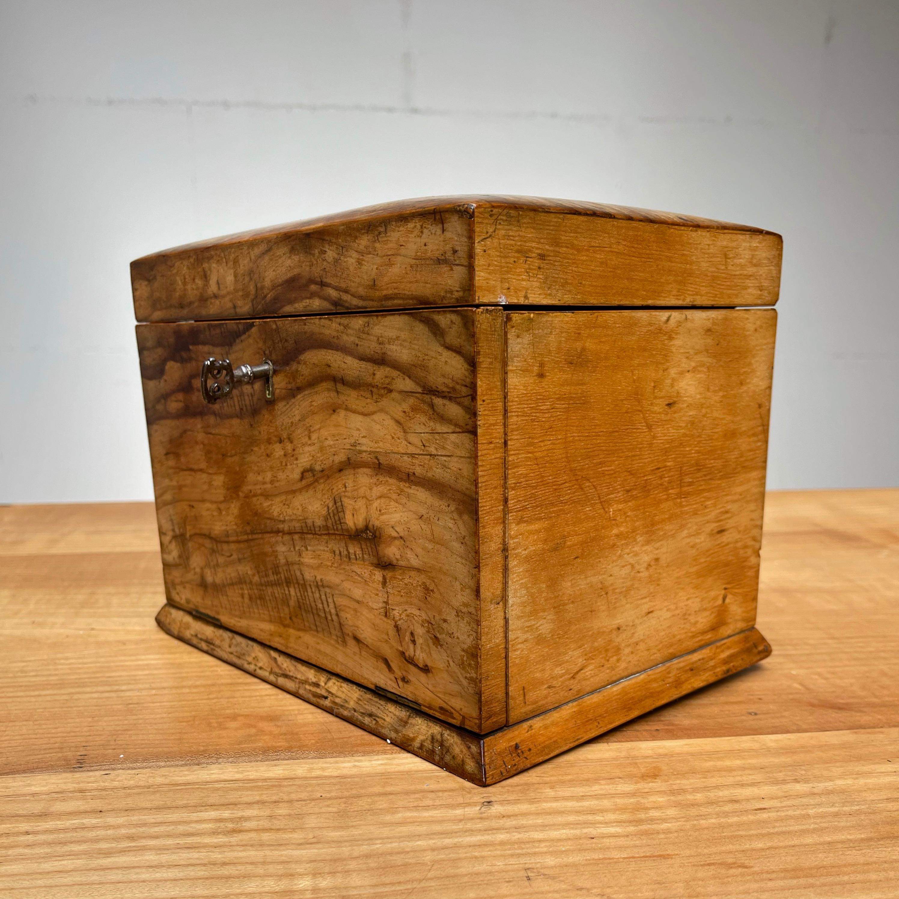 Top Quality 19th Century Olive Wood Jewelry, Treasure Box, Cabinet with Drawers 7