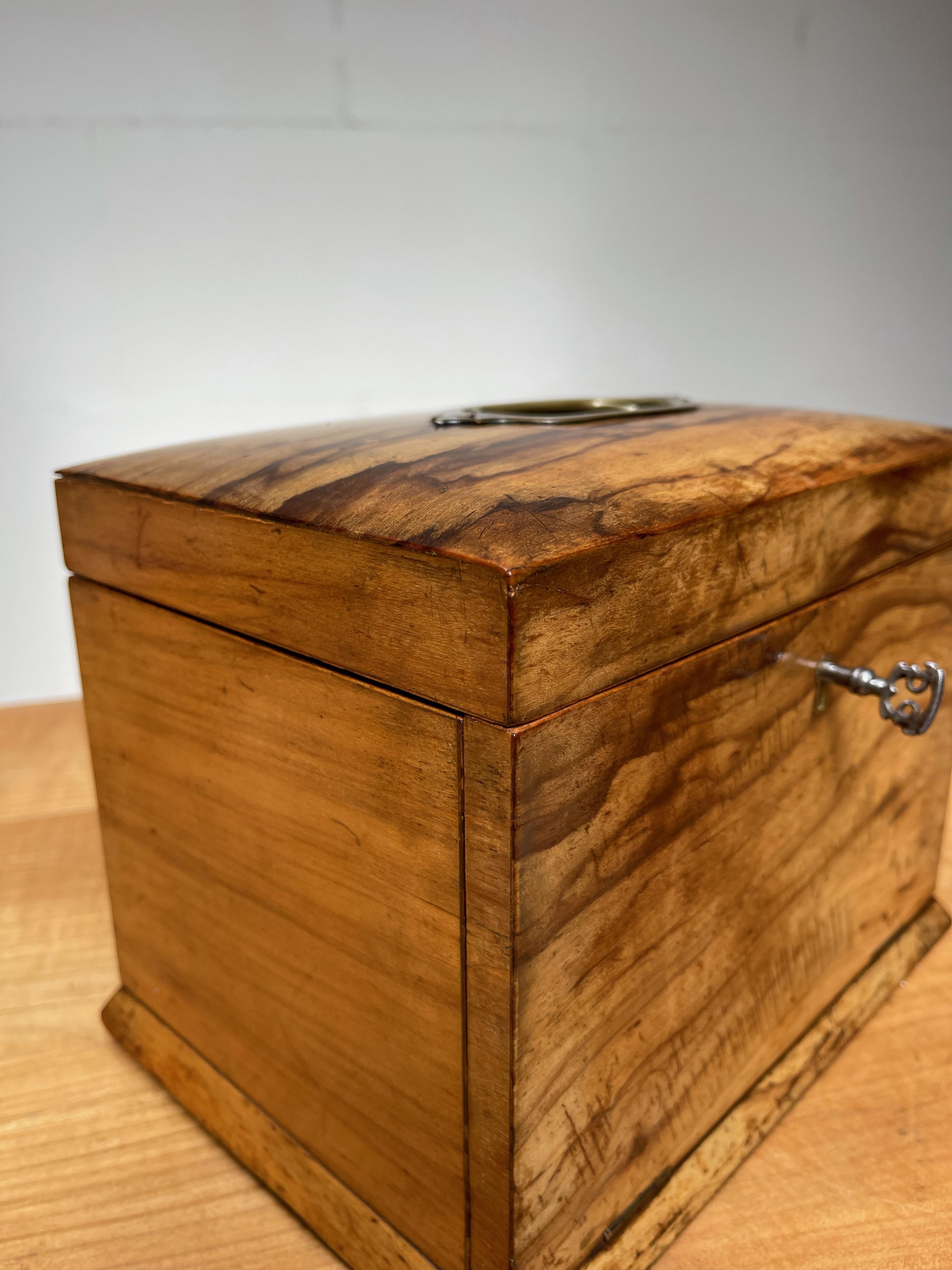 Top Quality 19th Century Olive Wood Jewelry, Treasure Box, Cabinet with Drawers 9