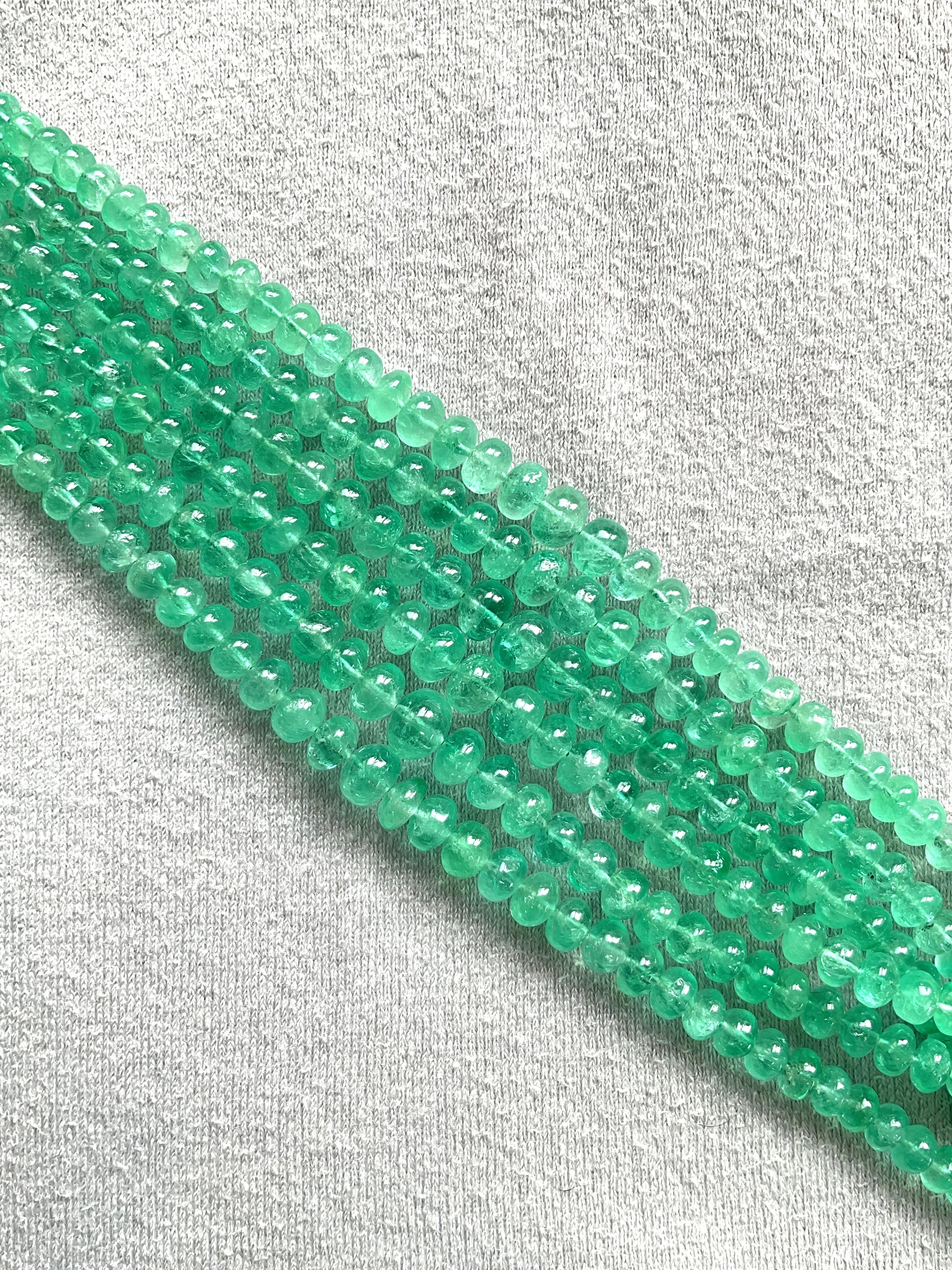 Top Quality 218.70 Carats Colombian Emerald Beads For high Jewelry Natural Gems For Sale 3