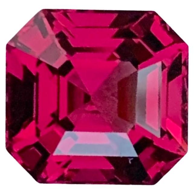Top Quality 3.70 Carat Natural Loose Rhodolite Garnet Asscher Shape Gemstone