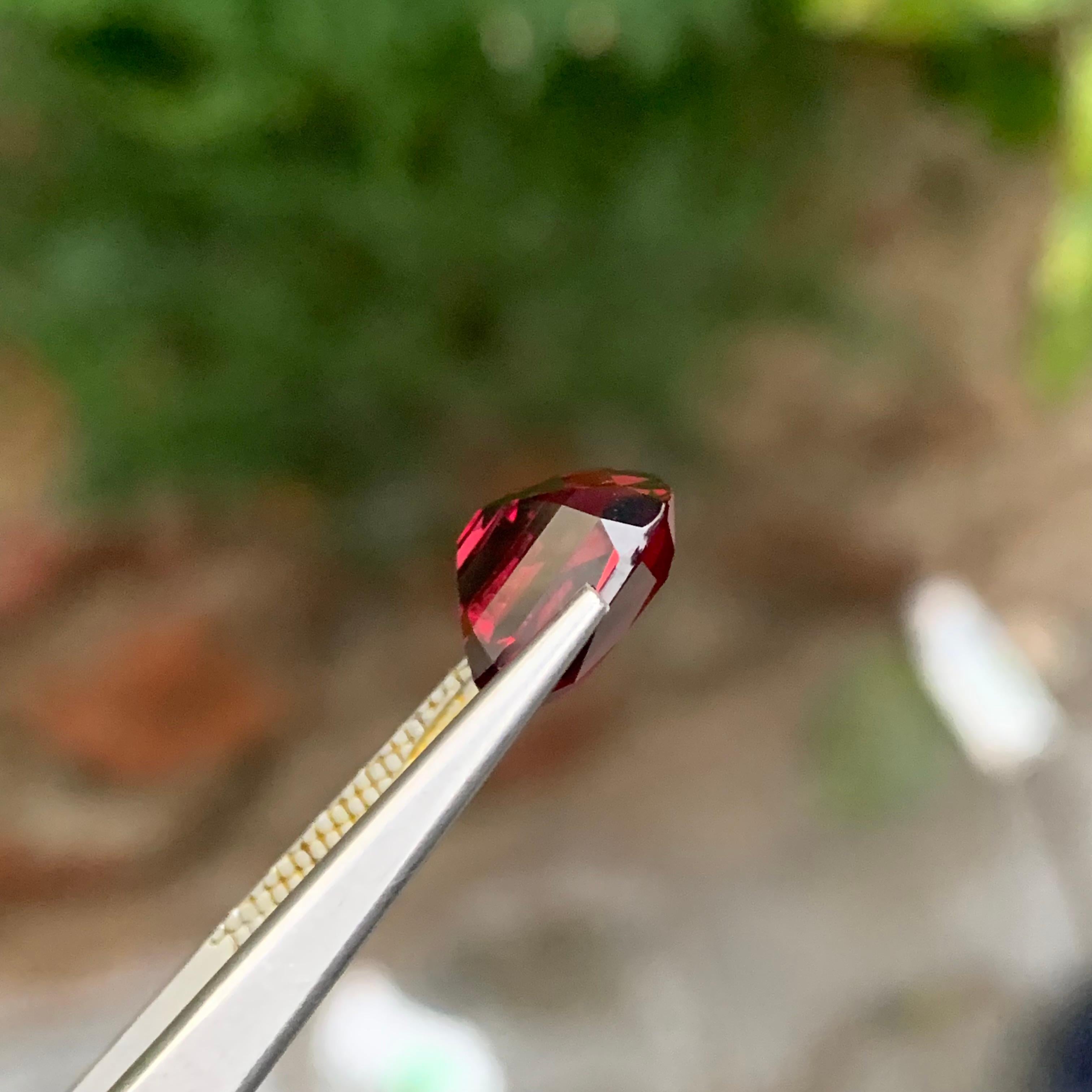Top Quality 5.65 Carat Natural Loose Rhodolite Garnet Gemstone Loupe Clean 4
