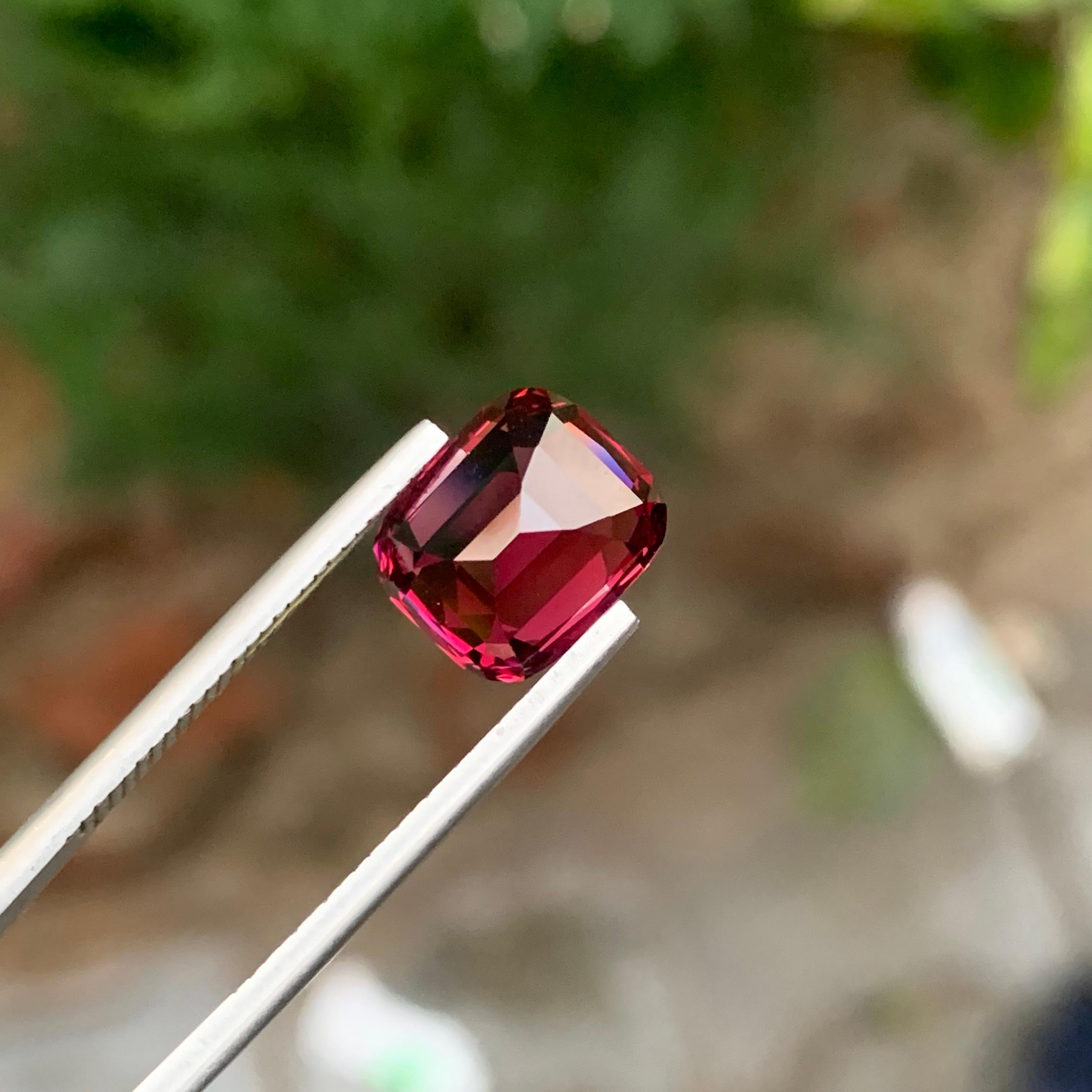Top Quality 5.65 Carat Natural Loose Rhodolite Garnet Gemstone Loupe Clean 5