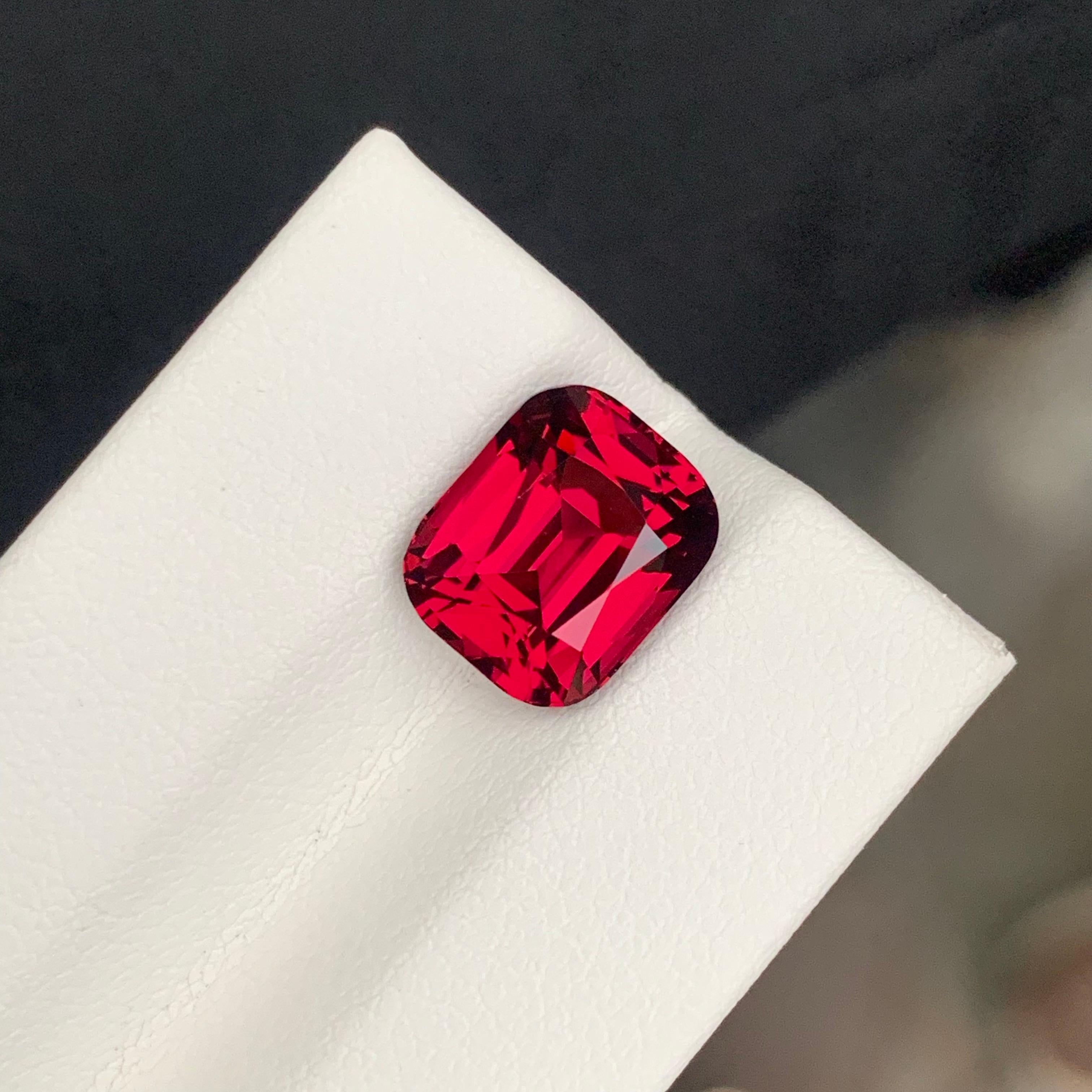 Top Quality 5.65 Carat Natural Loose Rhodolite Garnet Gemstone Loupe Clean 10