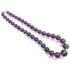 Top Quality Amethyst Balls Necklace Loupe Clean
