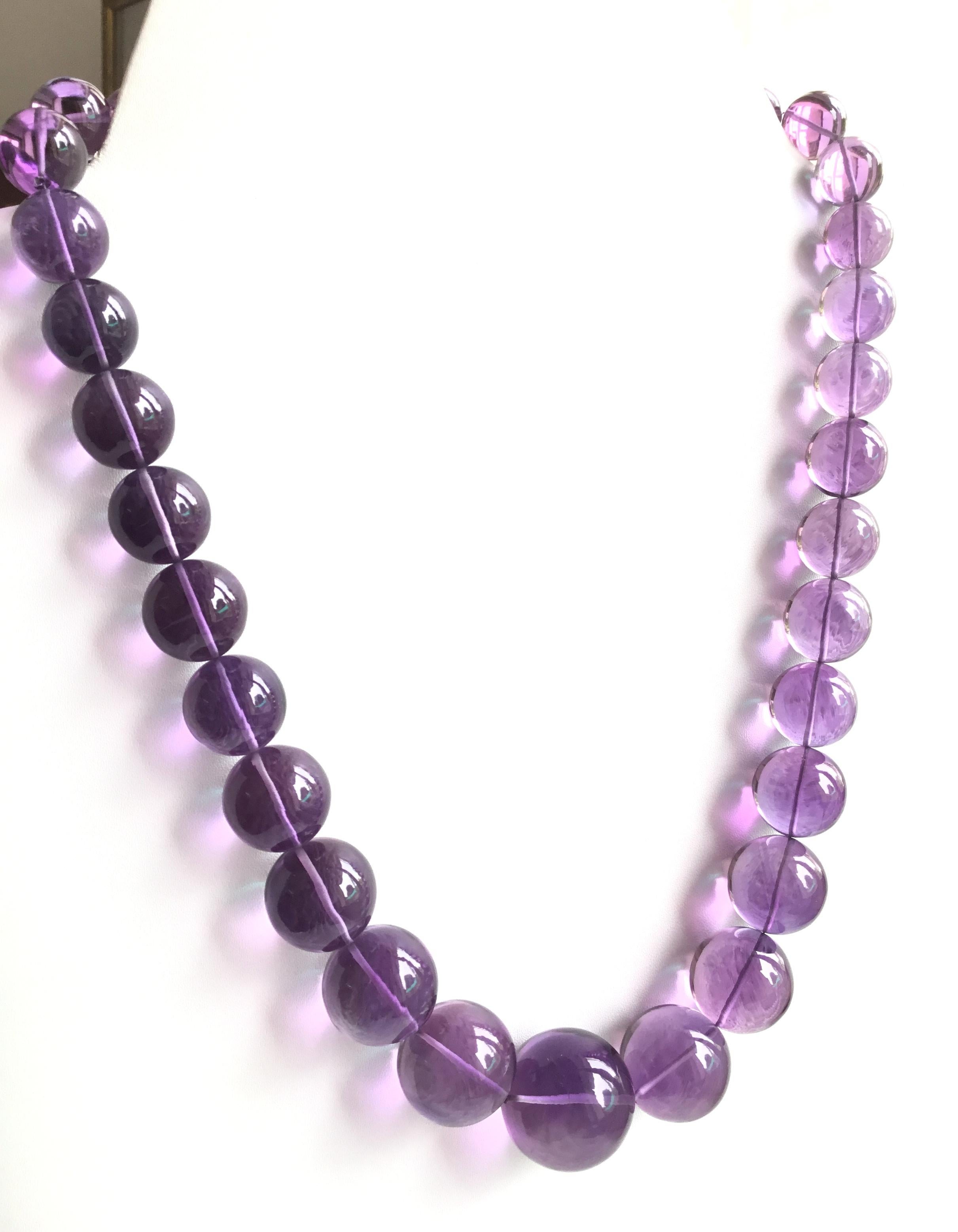 Top Quality Amethyst Balls Necklace Loupe Clean For Sale 3