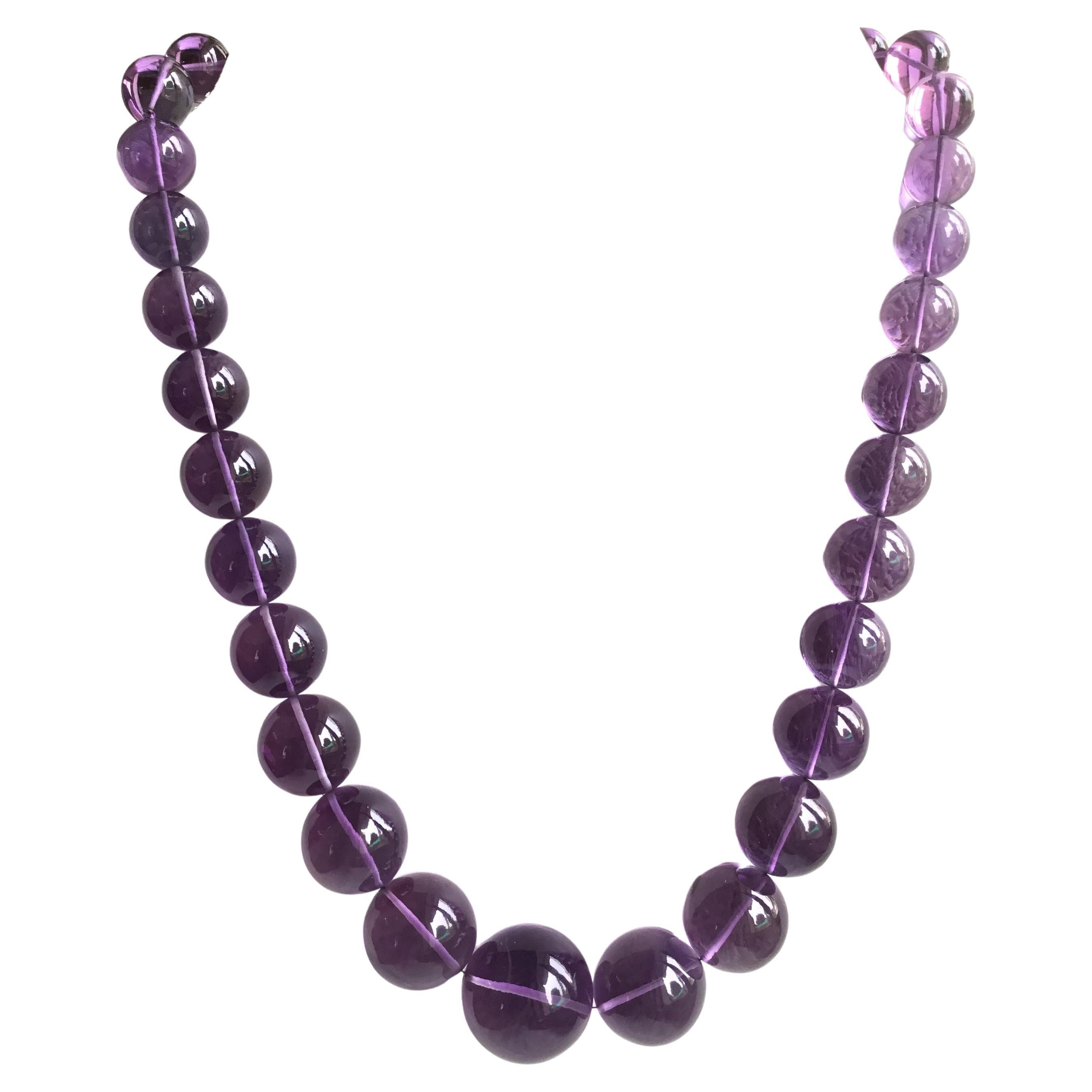 Top Quality Amethyst Balls Necklace Loupe Clean