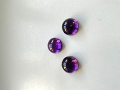 Top Quality Amethyst Smooth Round Cabochon Loose Gemstone for Jewelry
