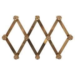 Top quality Brass Harmonica Coat rack  1970s Italy