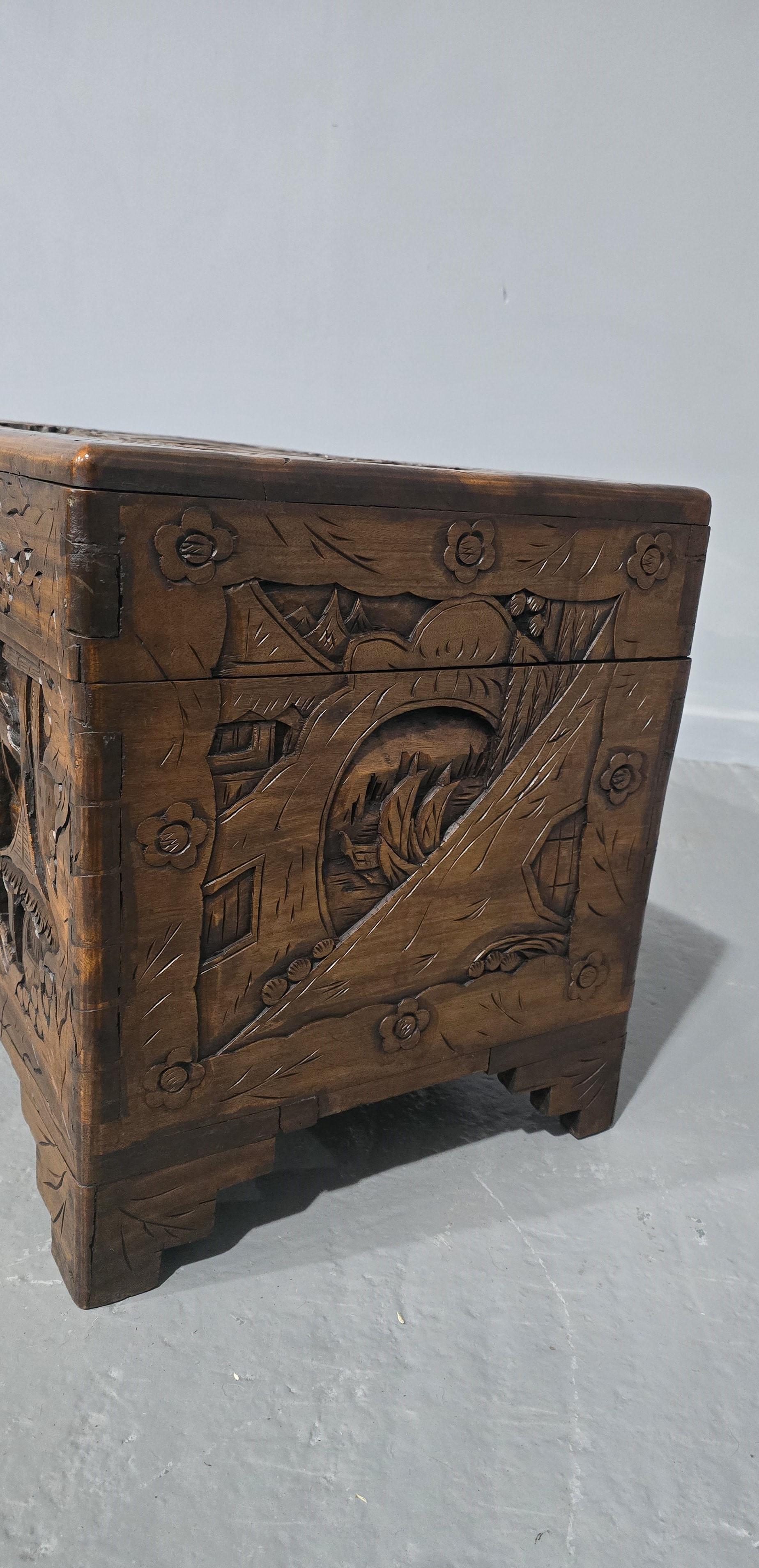 XX secolo Cassapanca in legno di canfora di alta qualità in vendita