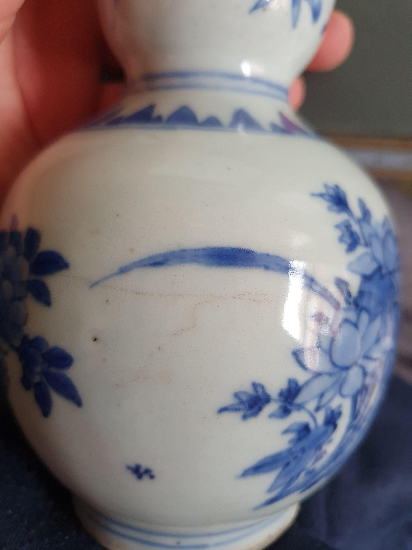Top Quality Chinese Porcelain 17th C Transitional Double Gourd Vase, China 13