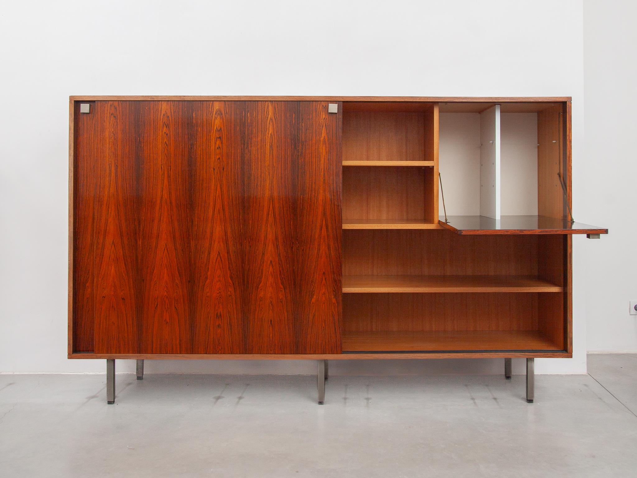 Hand-Crafted Top Quality High Sideboard designed by Alfred Hendrickx for Belform, 1960s For Sale