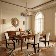 Top Quality Large Size, Timeless Design Alabaster Pendant Light with Rope Chain
