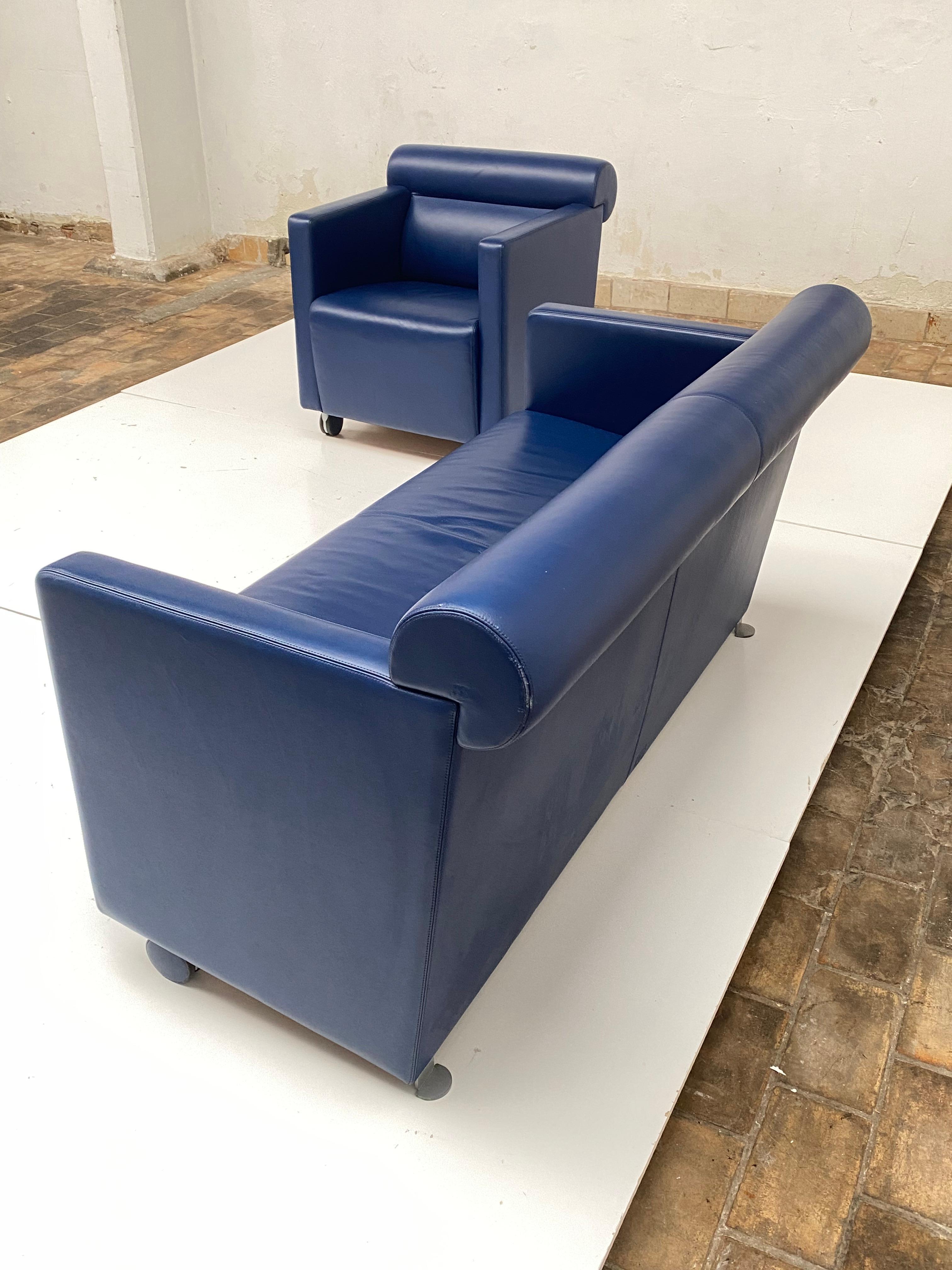 Top Quality Leather Easy Chair + Sofa "Dafne" by Poltrona Frau Italy