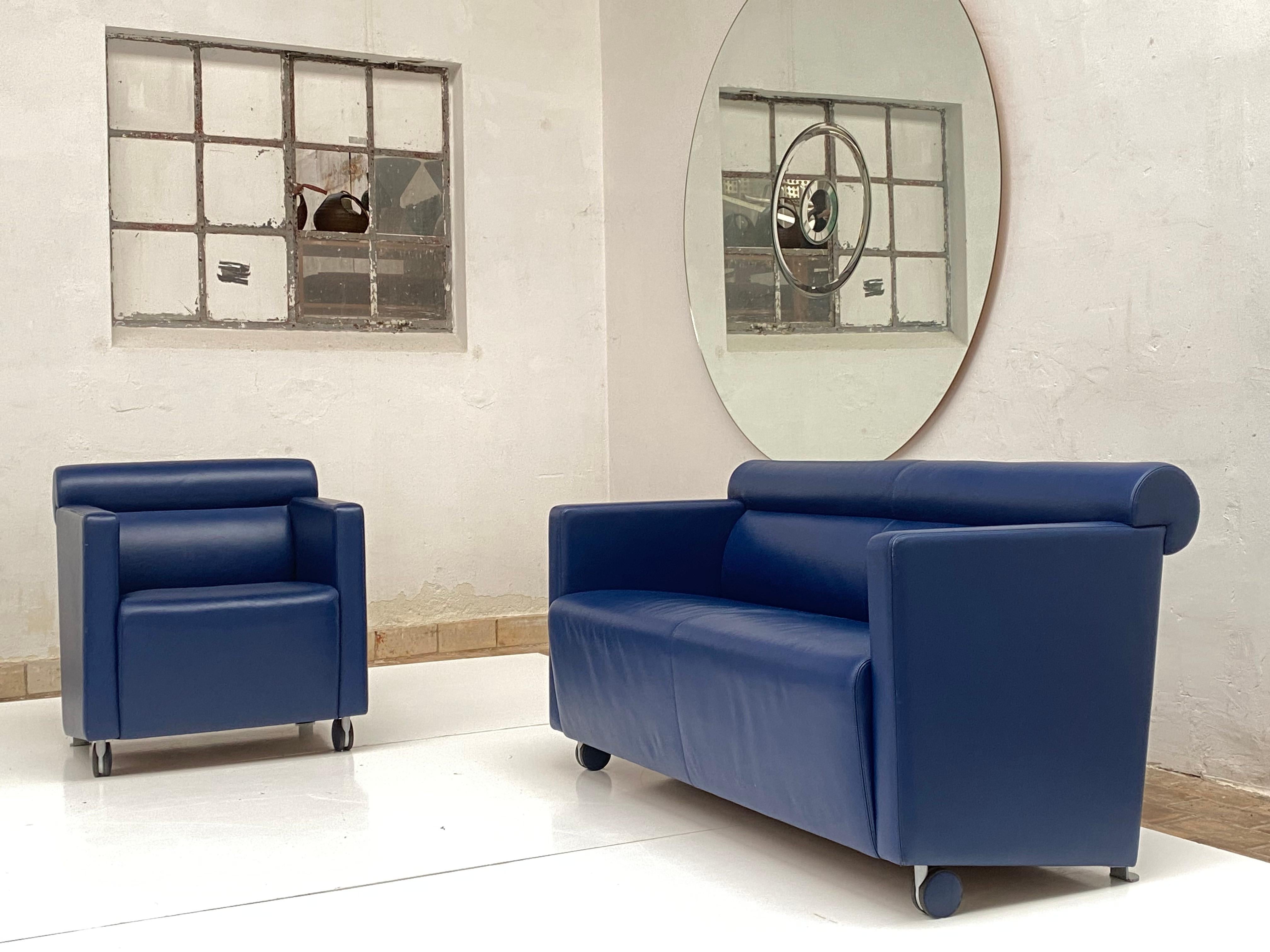 Top Quality Leather Easy Chair + Sofa "Dafne" by Poltrona Frau Italy