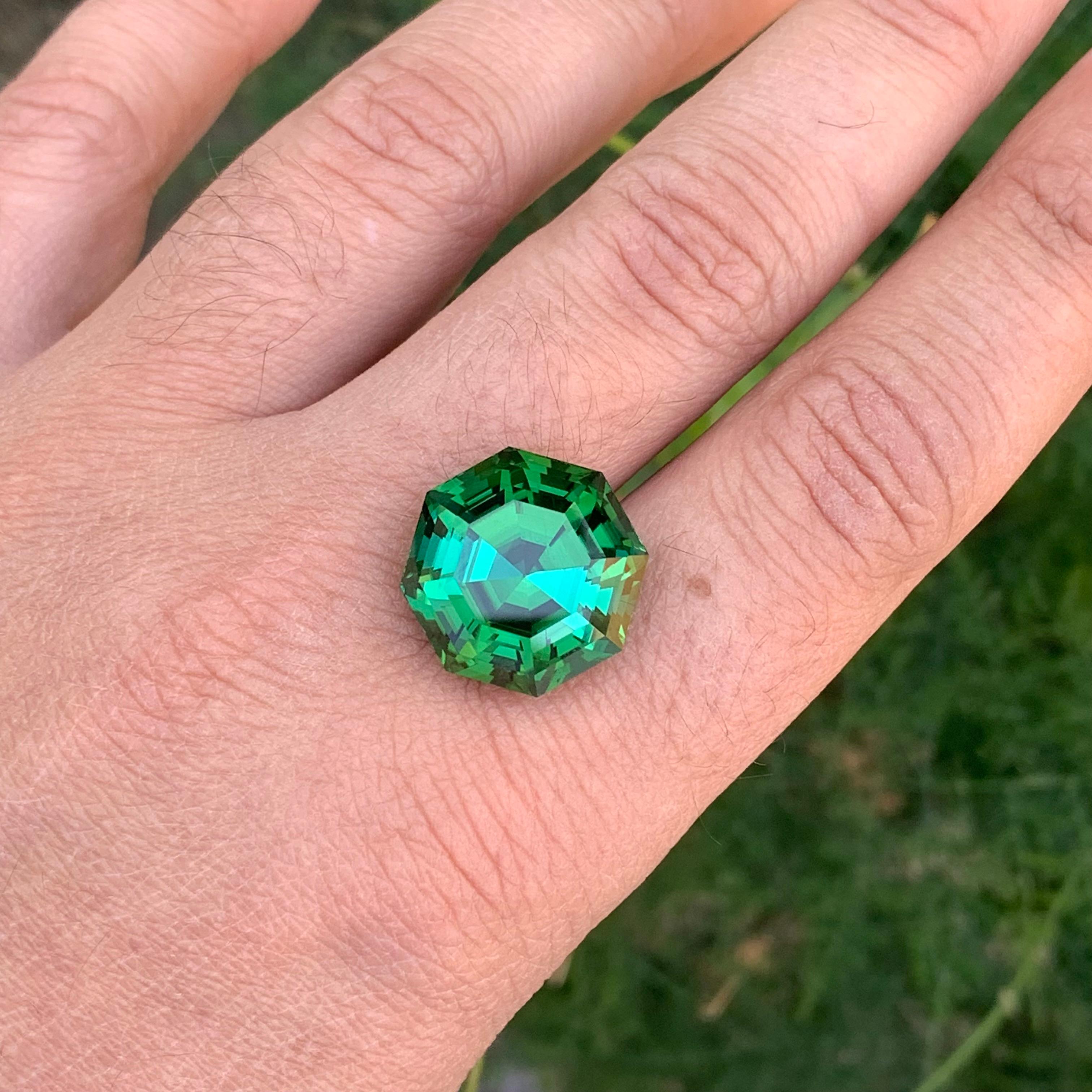 Tourmaline verte naturelle pure de 26,05 carats de qualité supérieure en vente 5