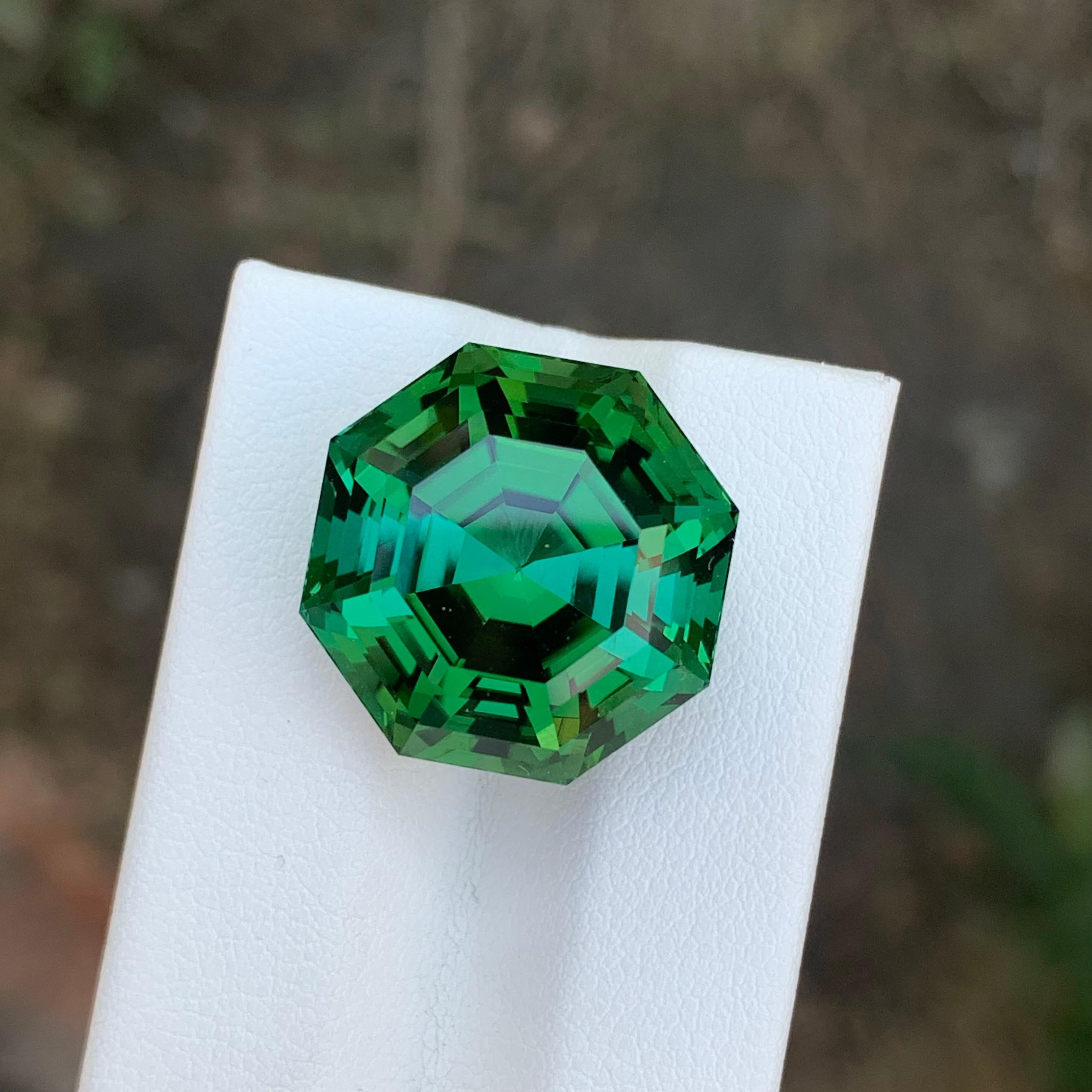 Tourmaline verte naturelle pure de 26,05 carats de qualité supérieure en vente 9