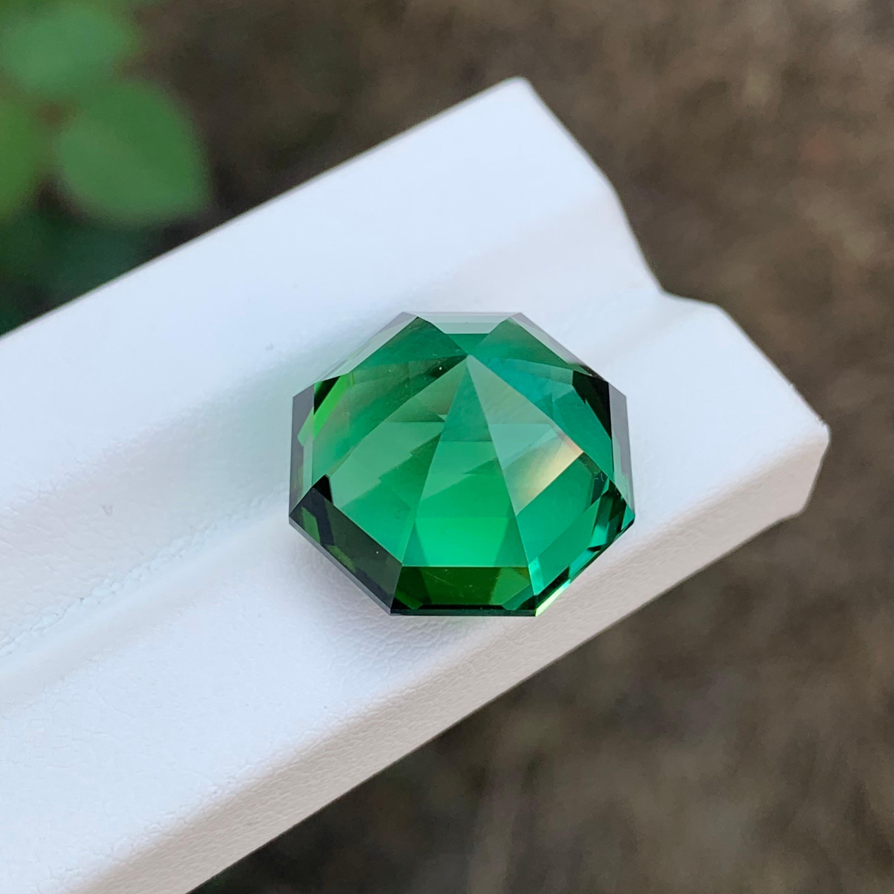 Tourmaline verte naturelle pure de 26,05 carats de qualité supérieure Unisexe en vente