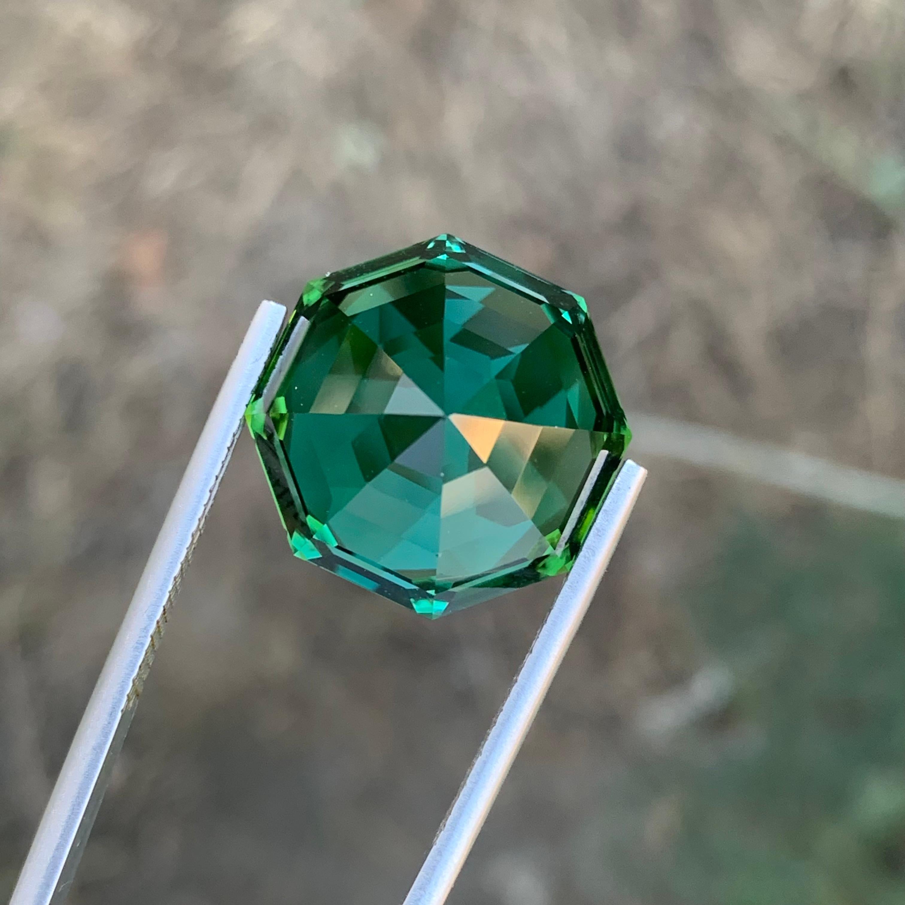 Tourmaline verte naturelle pure de 26,05 carats de qualité supérieure en vente 3