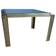 Top Quality Made Mid-Century Modern Bronze Coffee Table with Smoked Glass Top
