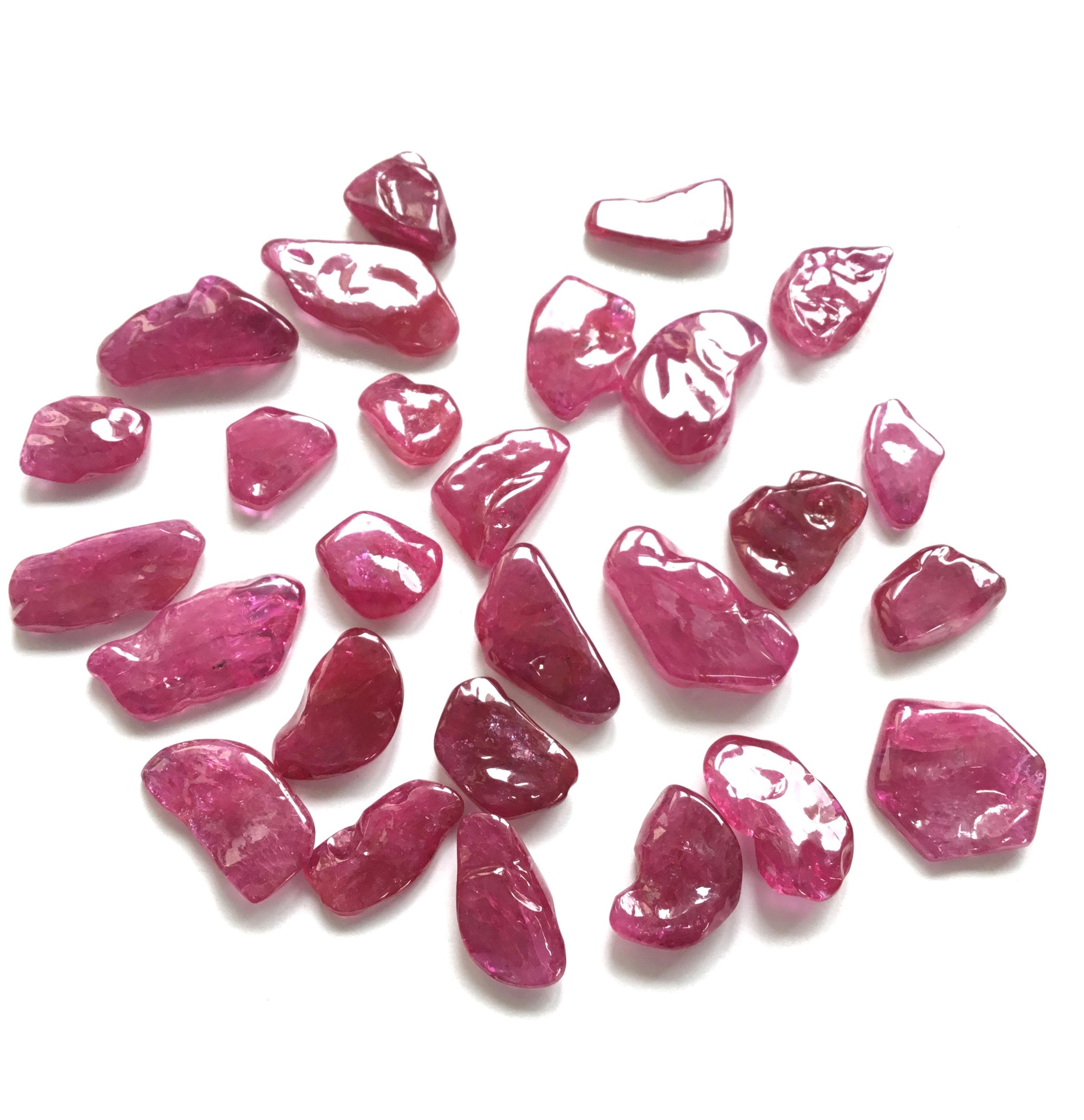 Tumbled Top Quality Mozambique Ruby Natural Plain Tumble Gemstone For Jewelry Making  For Sale