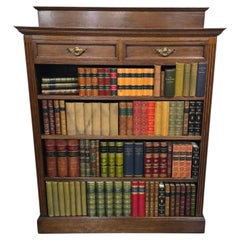 Top Quality Oak Open Adjustable Library Bookcase
