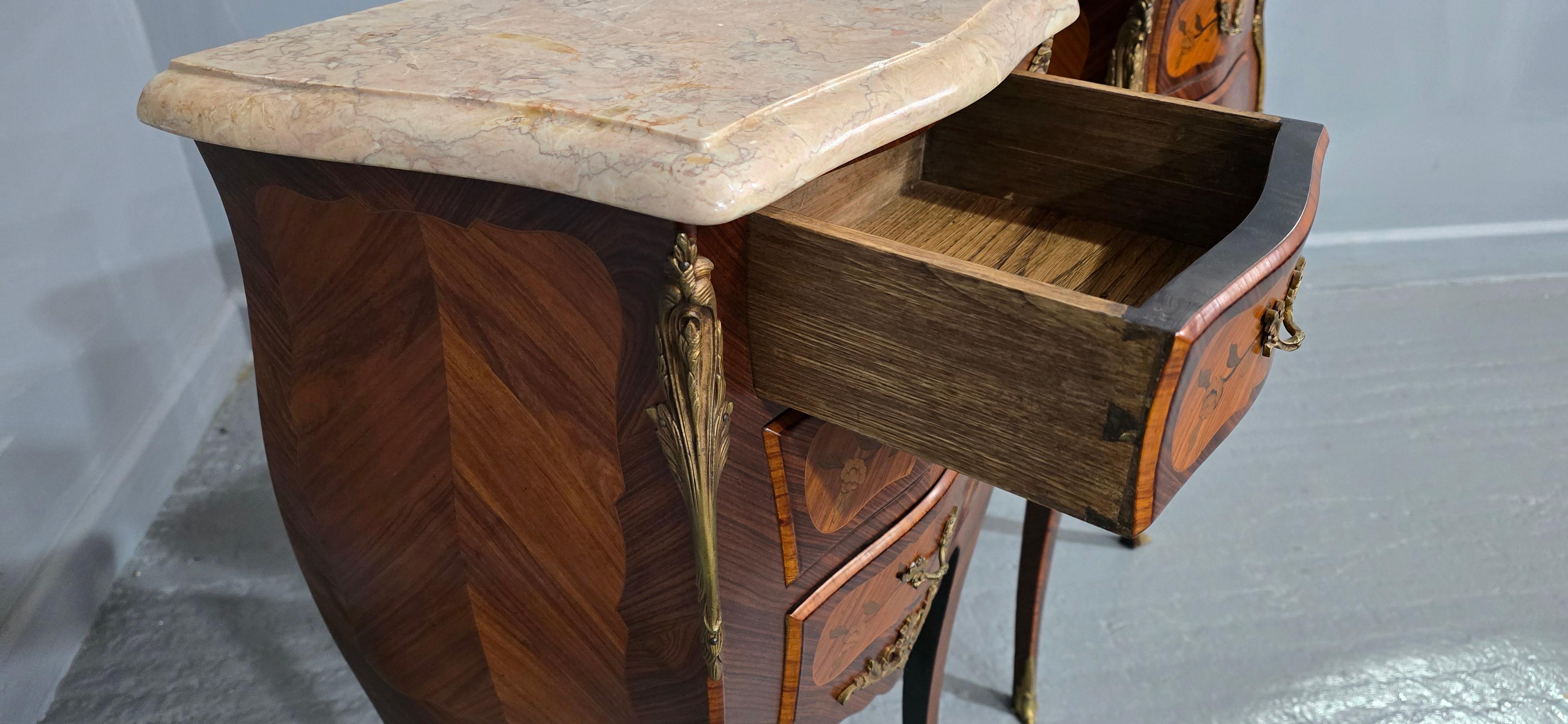 20th Century Top Quality Pair French Bedside Lamp Chests of Drawers For Sale