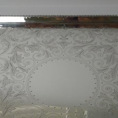 Top Quality Square Silver Plated Tray / Platter / Cake Stand, 1890