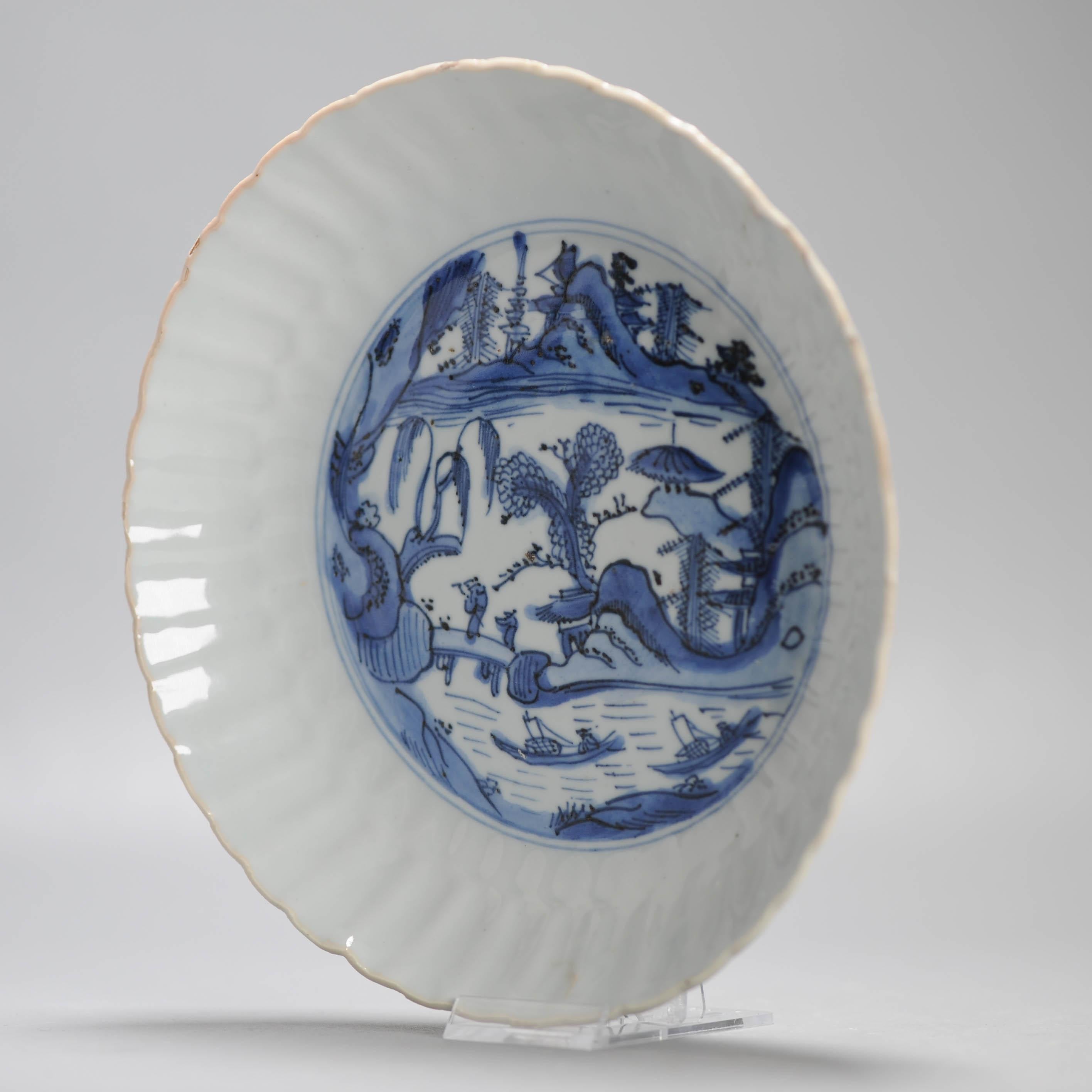Top Quality Wanli Antique Ming Period Chinese Porcelain Kraak Plate Landscape For Sale 10
