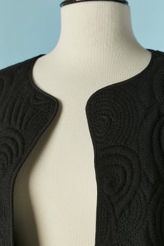 Cappotto e gonna in lana nera con impunture GIANFRANCO FERRE