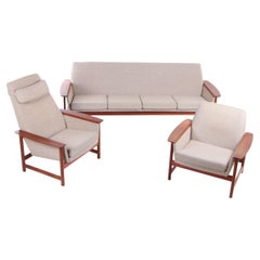 Top Vintage Sofa and 2 Armchairs Made of Teak Wood, 1960 Netherlands