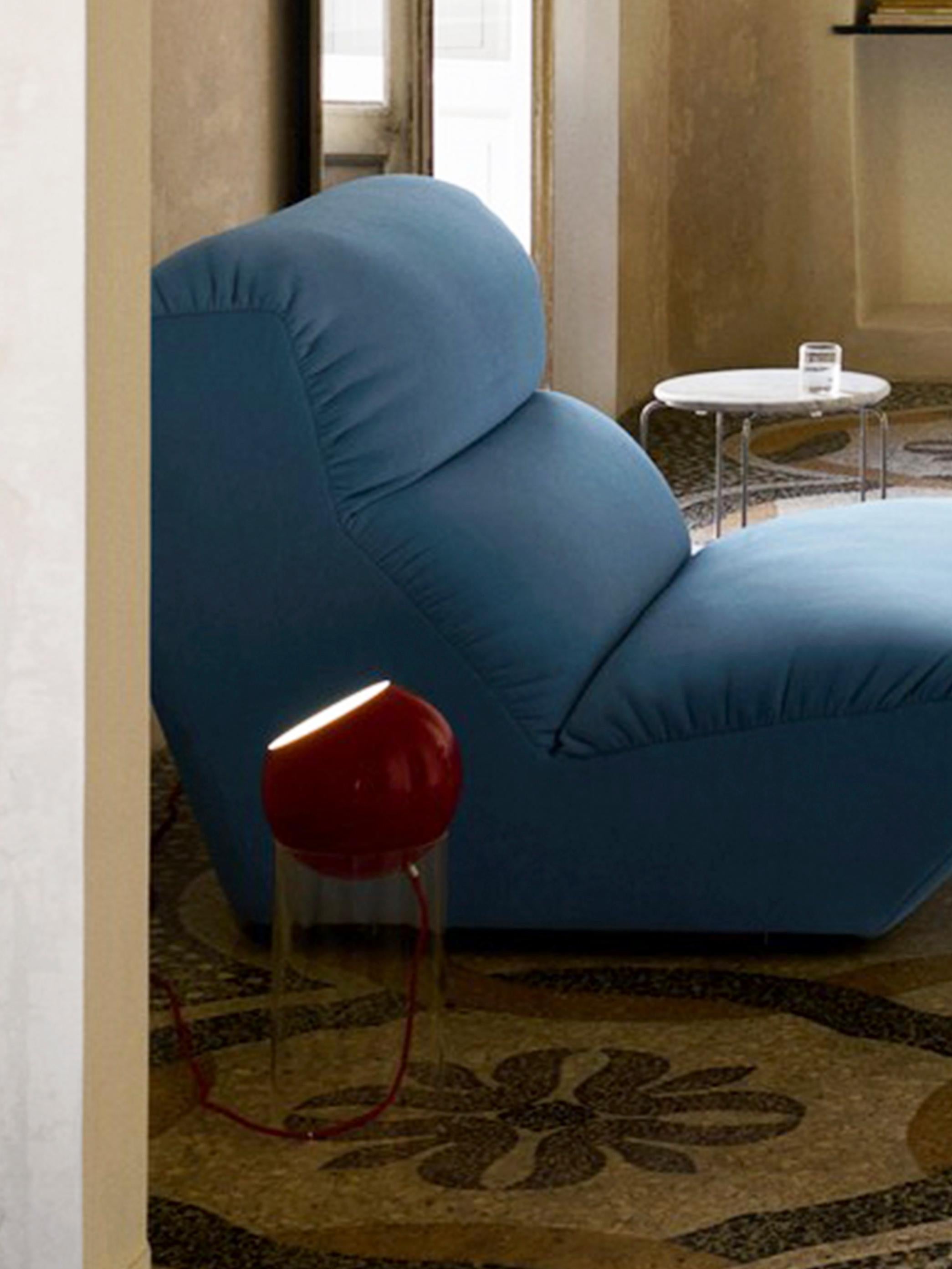 Topan VP14 Stehleuchte, zinnoberrot, 1959, entworfen von Verner Panton für &T (Aluminium) im Angebot
