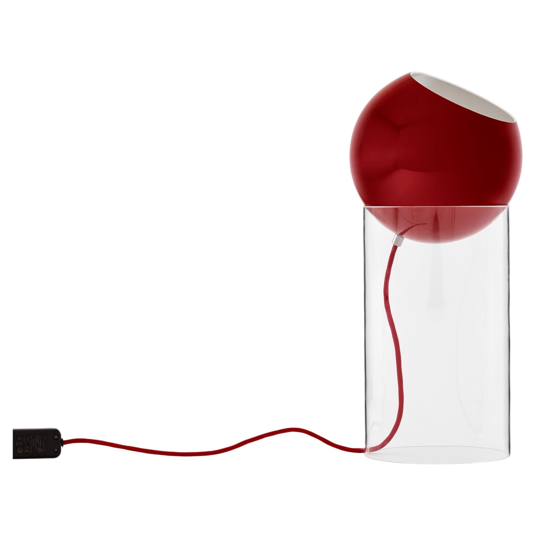 Topan VP14 Floor Lamp, Vermilion Red, Designed by Verner Panton in 1959, for &T